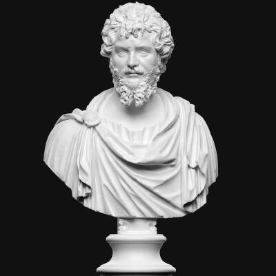 Portræt af Septimius Severus (kejser 193-211 e.Kr.) iført toga