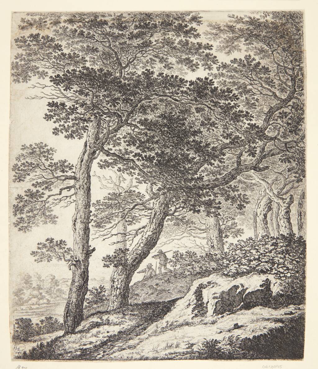 Skovklædt bakkeskråning, Herman Saftleven, 1644