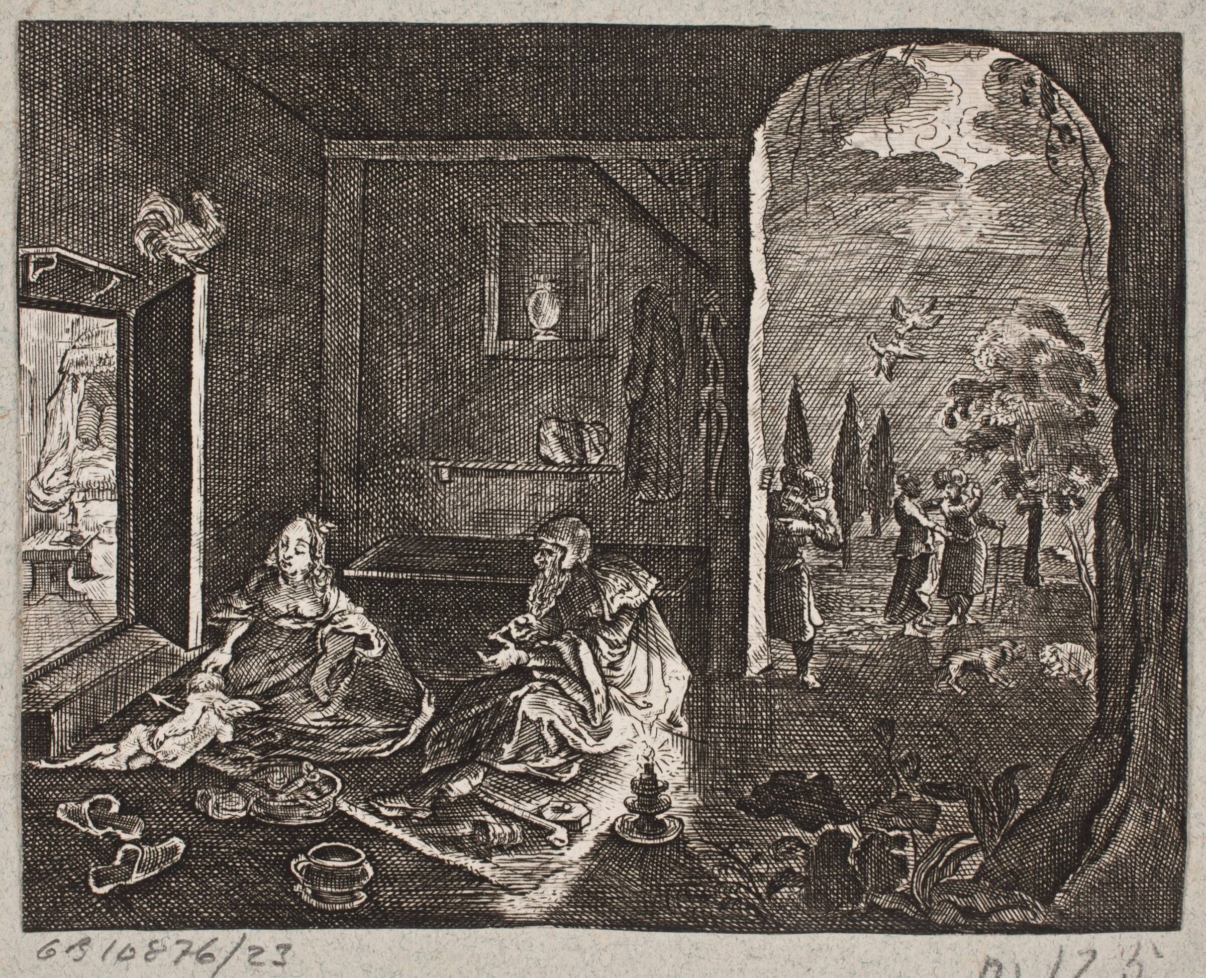 Illustration til Adam Olearius, “Persianischer Rosenthal von einem Sinnreichen Poeten Schich Saadi […]”, Schleswig 1660, J. Muller, 1645