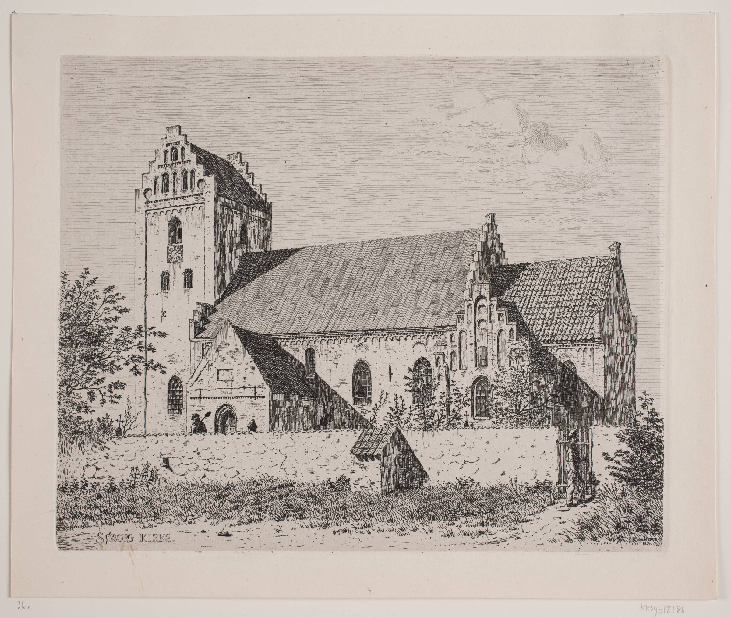Søborg kirke, Jacob Kornerup, 1856
