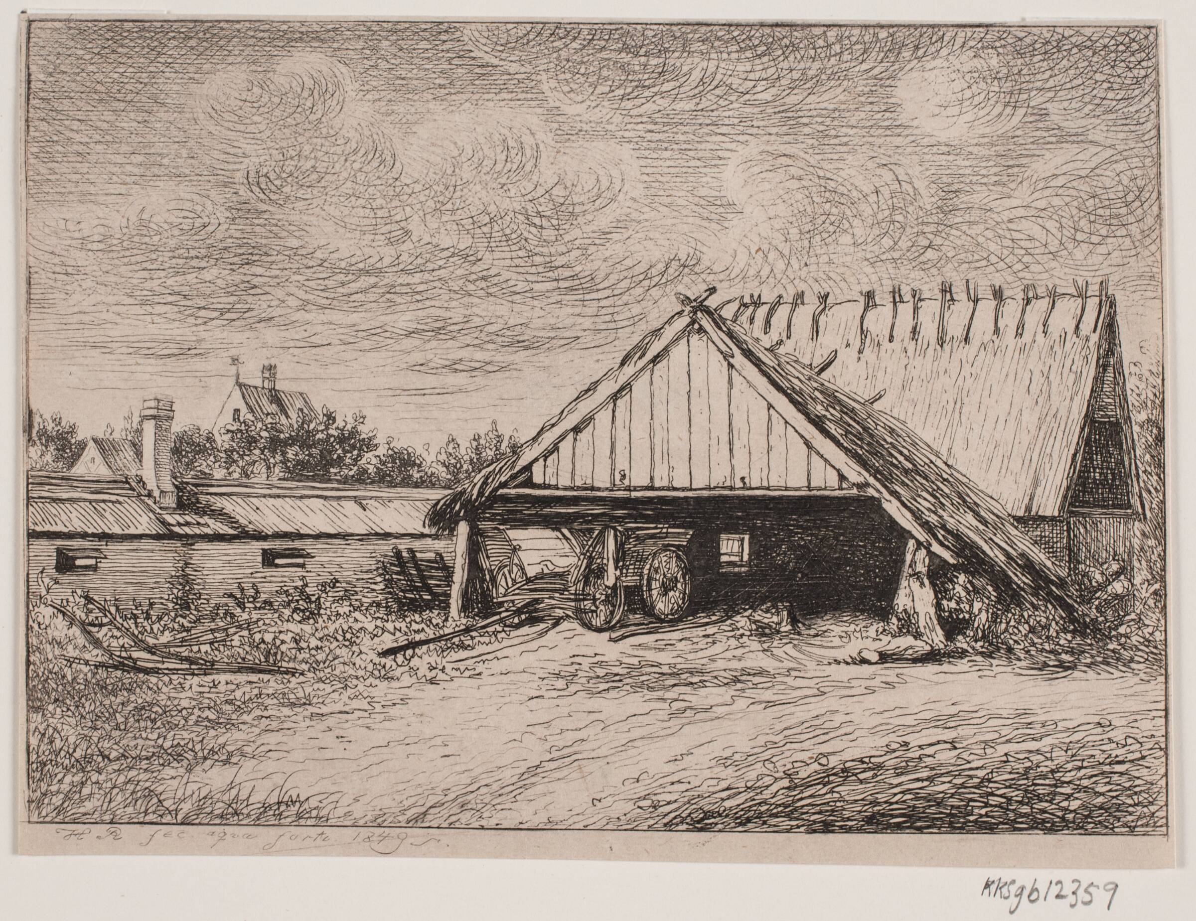 Parti ved Søndermarken, Peter Herman Rasmussen, 1849