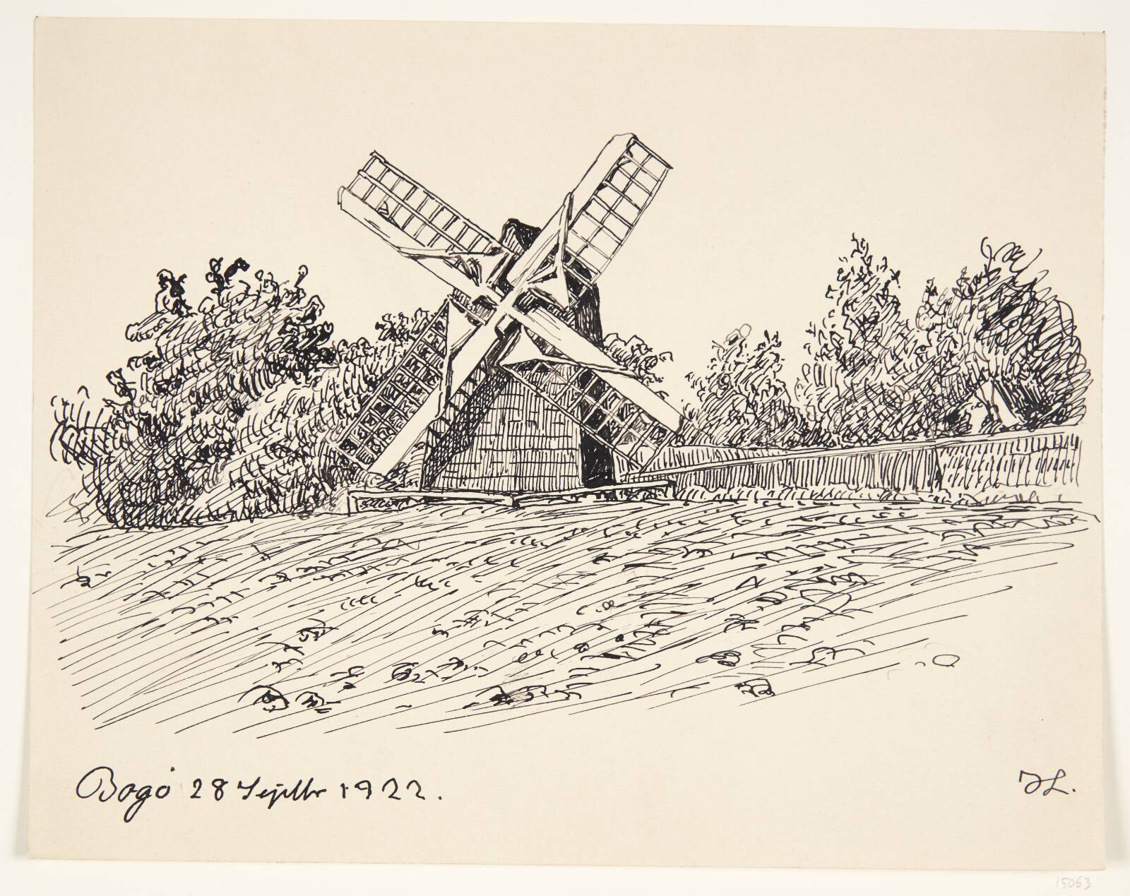 Mølle. Bogø, Johannes Larsen, 1922