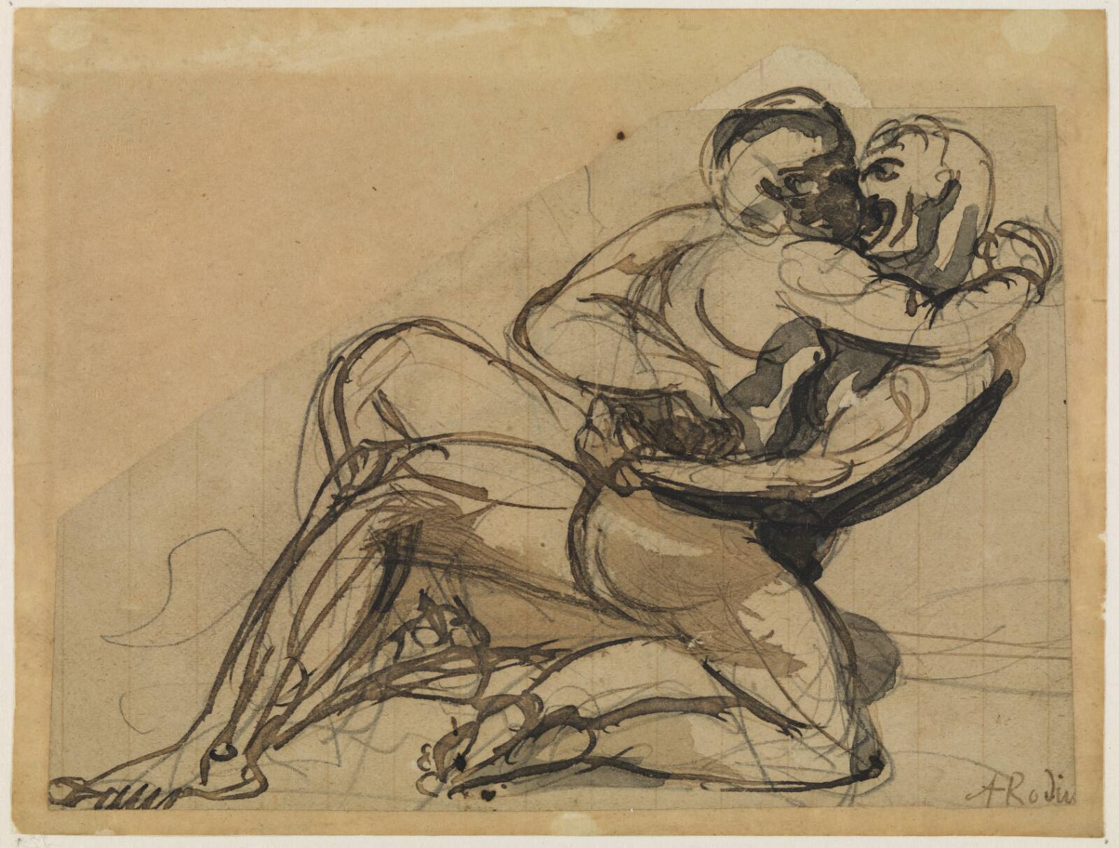 En mand der omfavner en kvinde, Auguste Rodin, 1878-1881