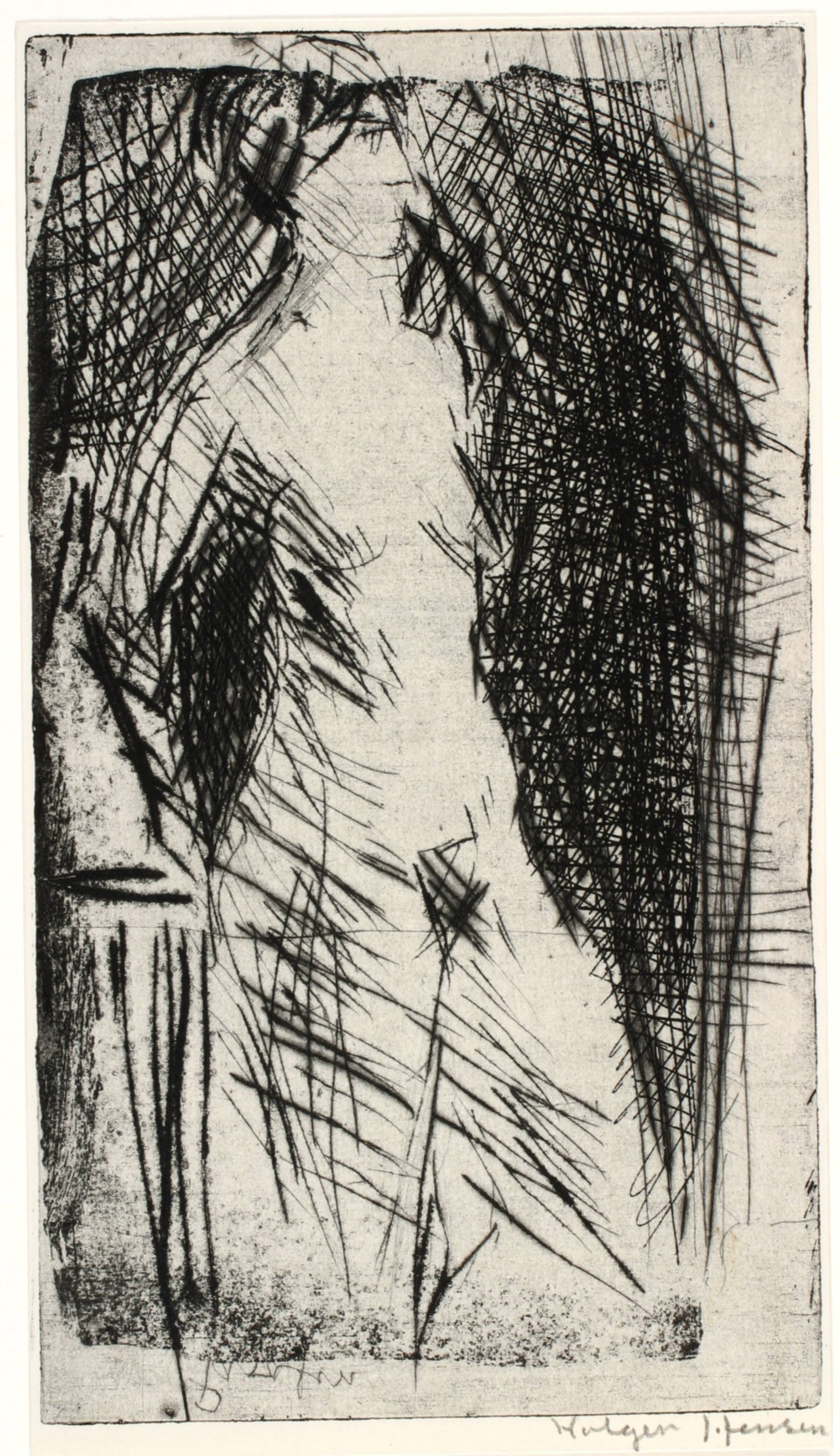 Stående kvindelig model, Holger J. Jensen, 1930-1939