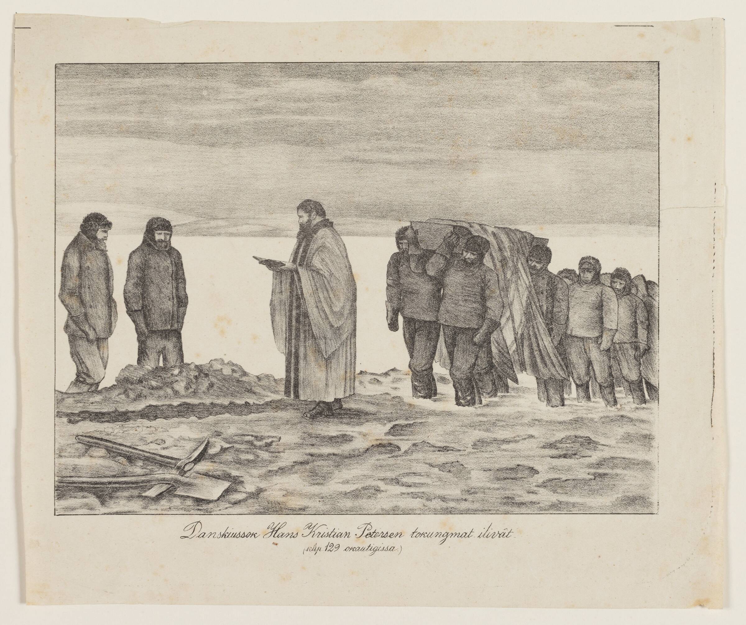 En begravelse ("DanskiussoK Hans Kristian Petersen toKungmat ilivât"), Lars Møller, 1877-1881