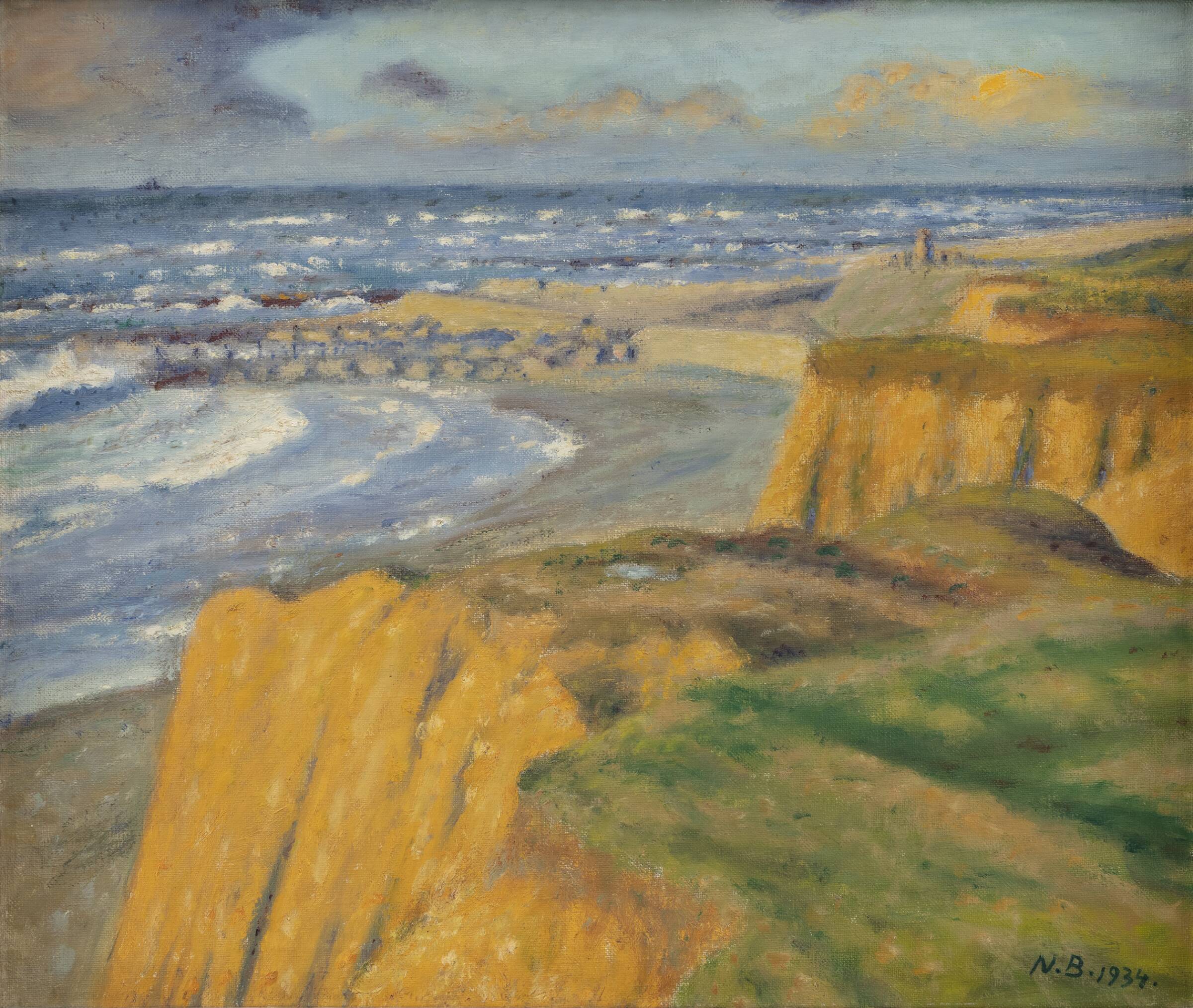 Bovbjerg ved solnedgang. Efterår, Niels Bjerre, 1934