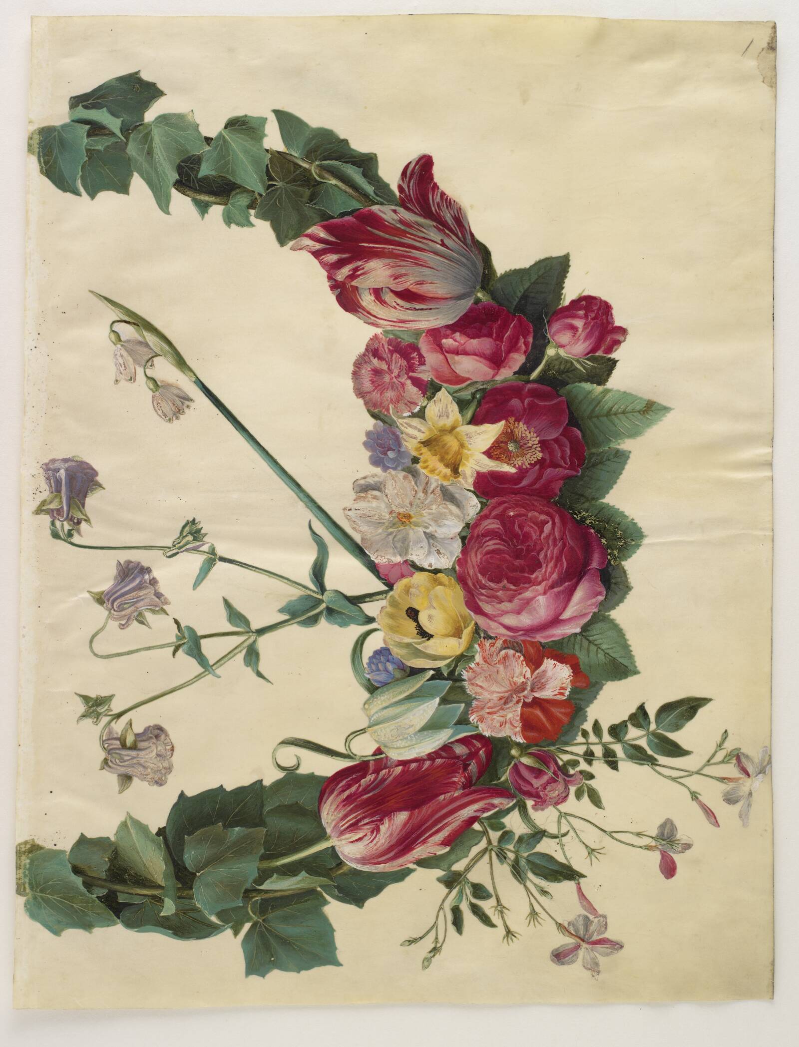 Blomsterkrans, Hans Simon Holtzbecker, 1649-1659