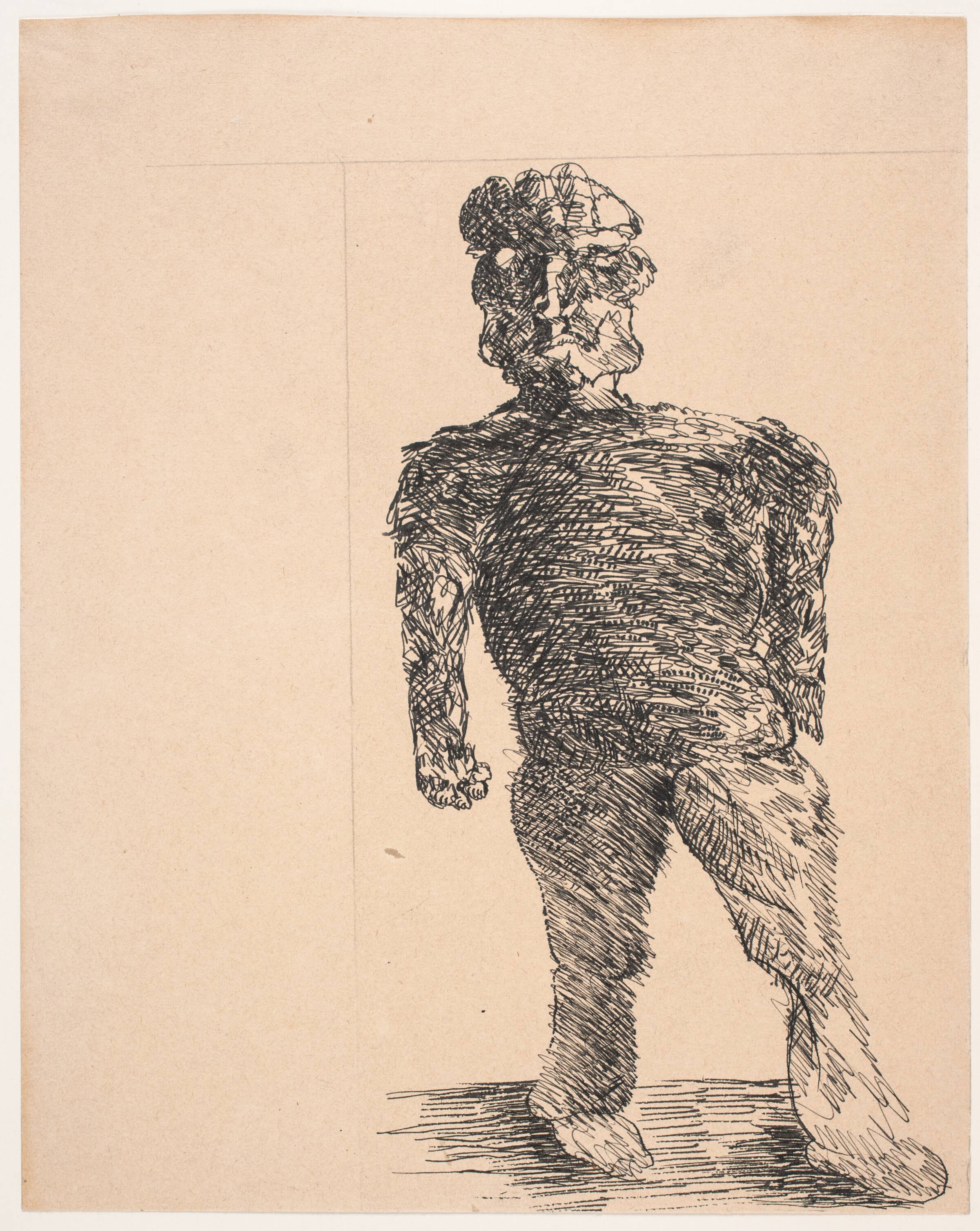 Gående figur med hængende arme, Svend Wiig Hansen, 1957
