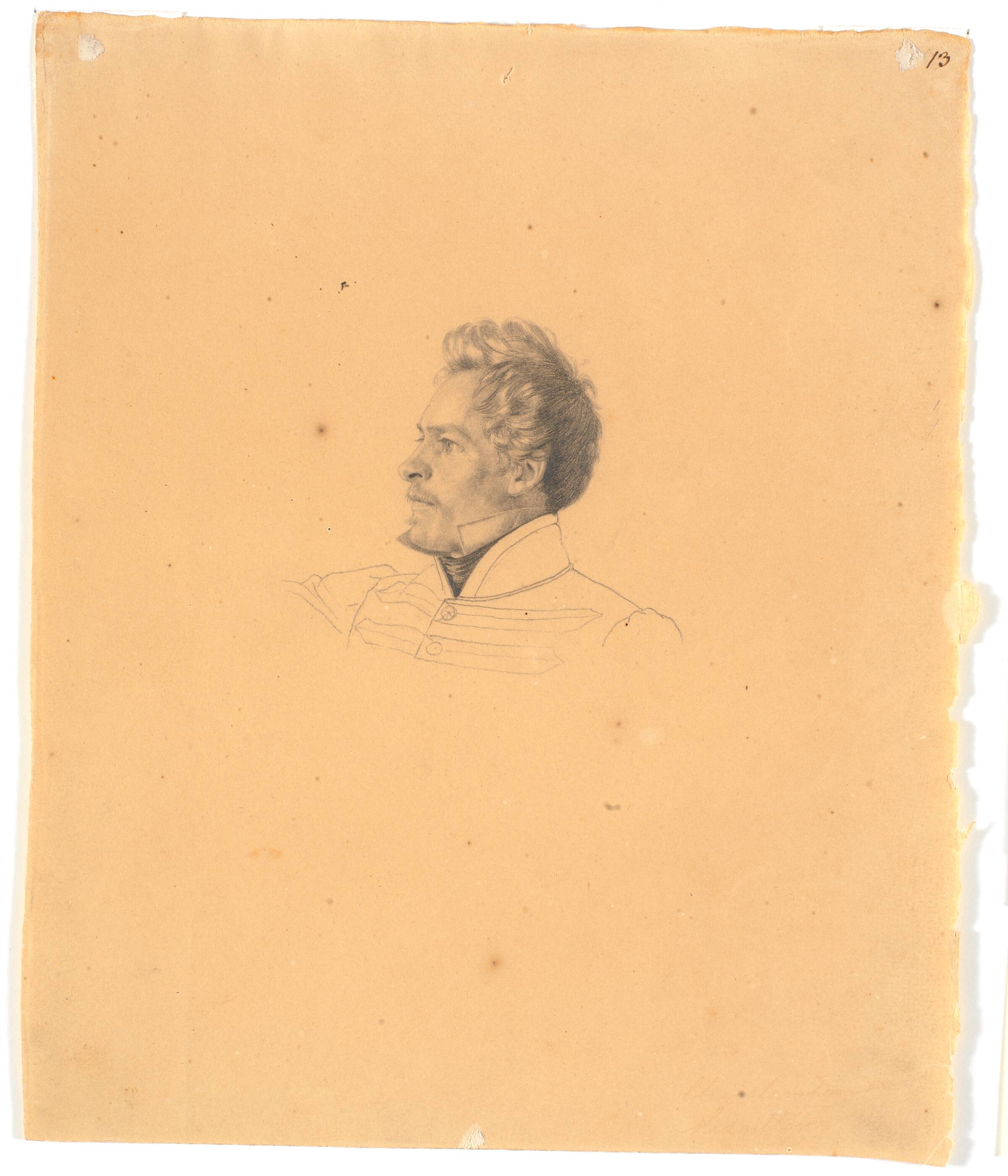 Portræt af medaljør Christen Christensen, Wilhelm Bendz, 1832