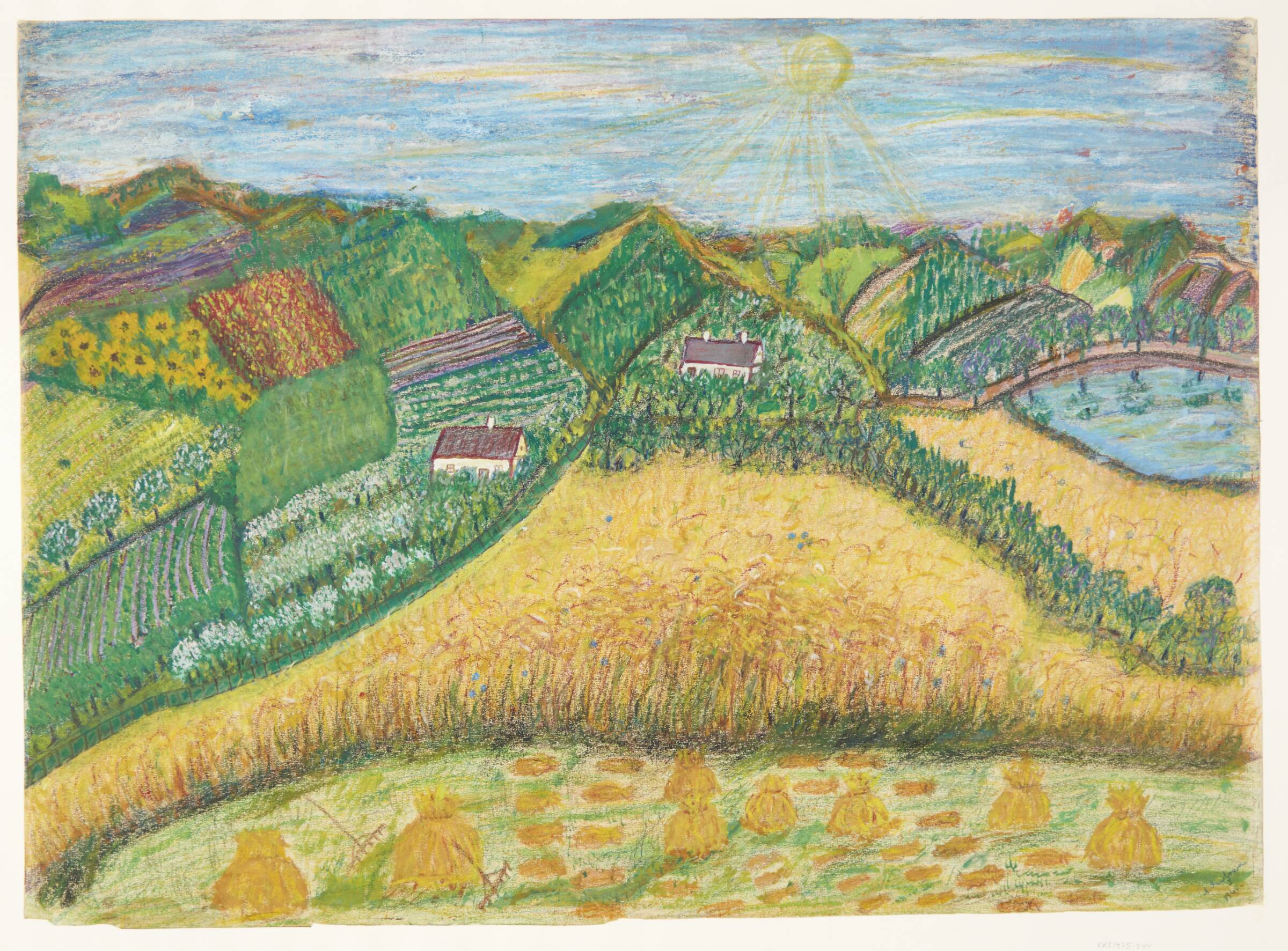 Landskab fra Frederikssundegnen, set mod Dalby, Anna Pawlowna Jensen, 1960