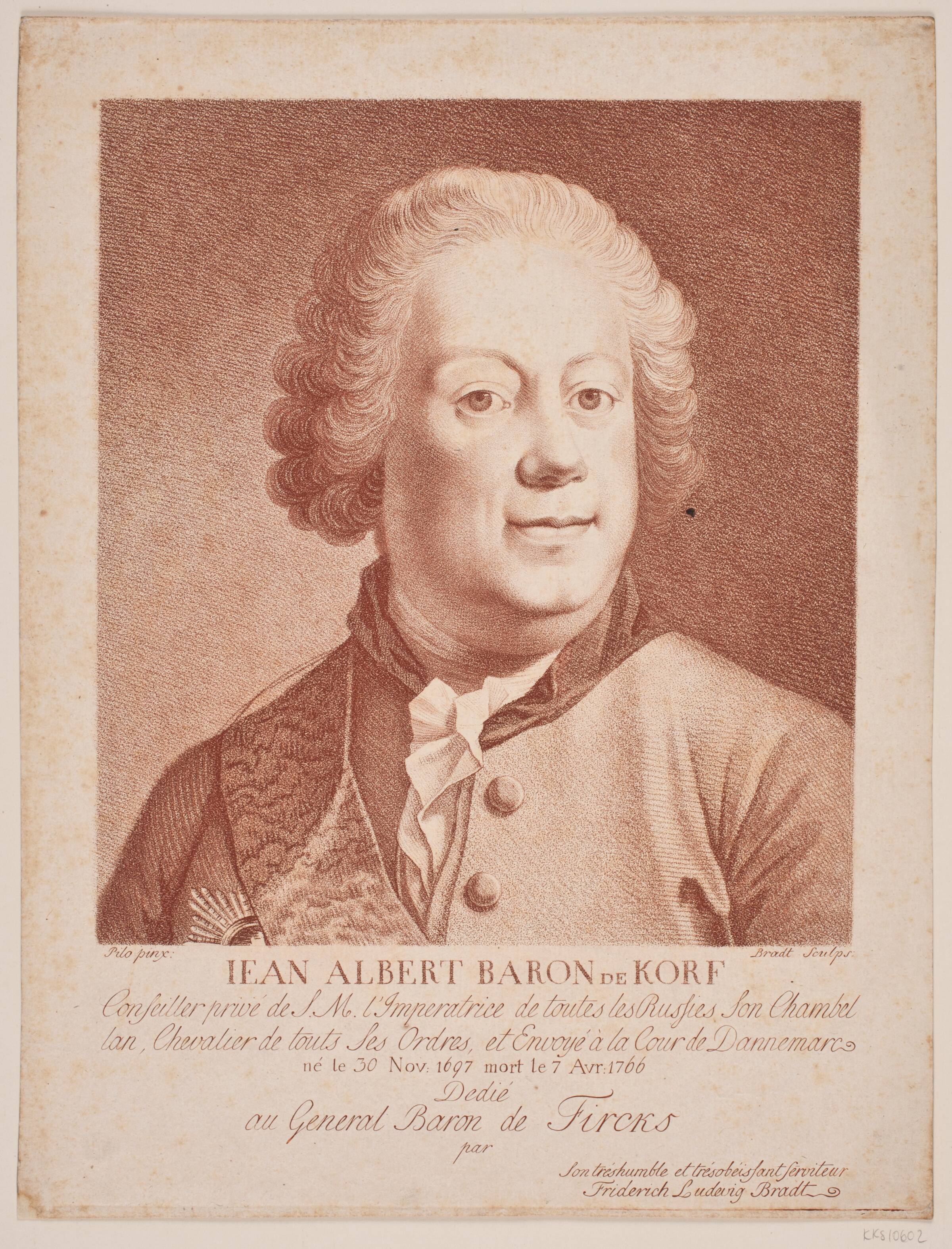 Russisk gesandt Baron Korf, Bradt, F.L., 1766-1866