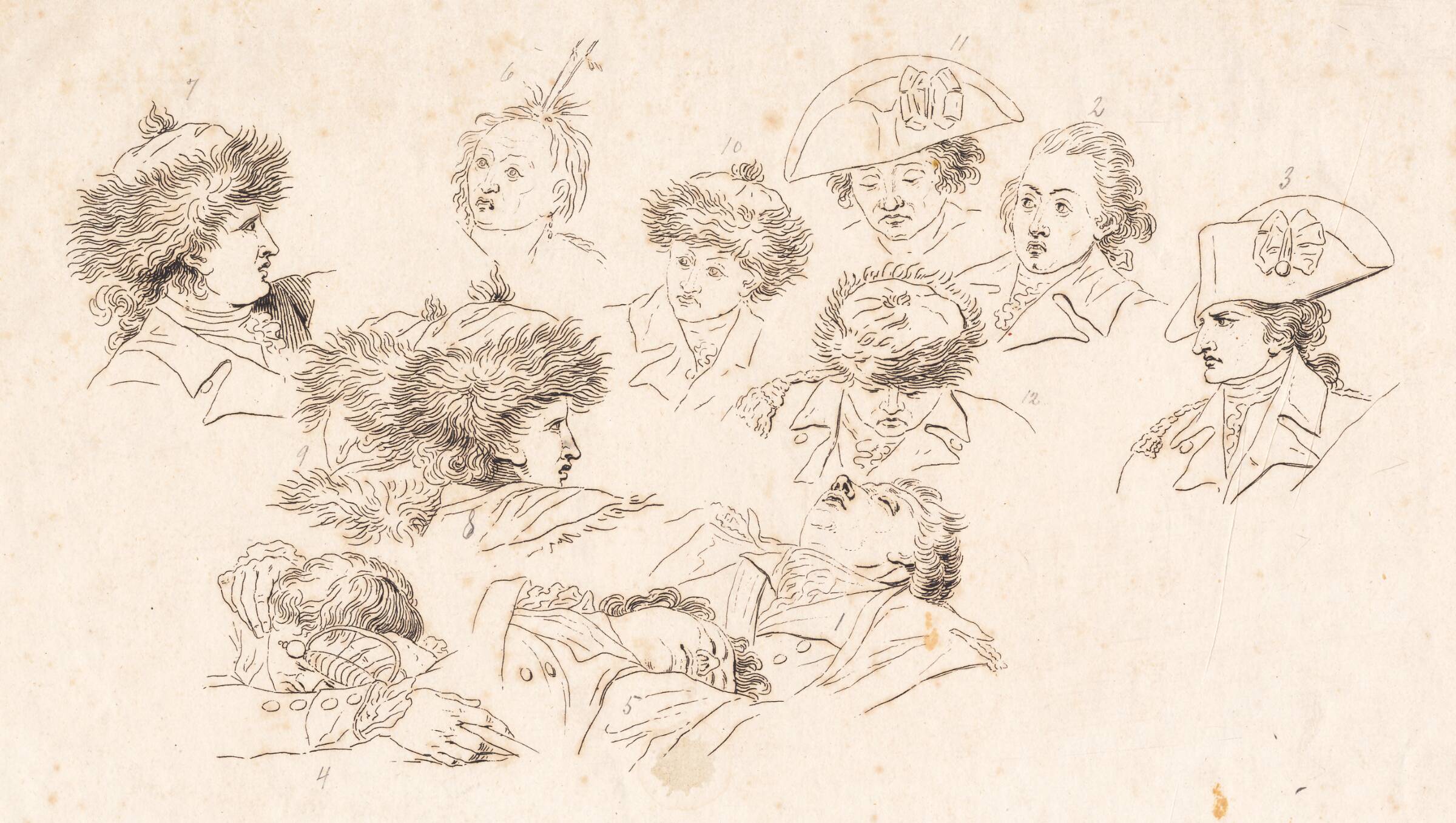 Forklaringsblad til "General Montgomery's Død", J.F. Clemens, 1748-1831
