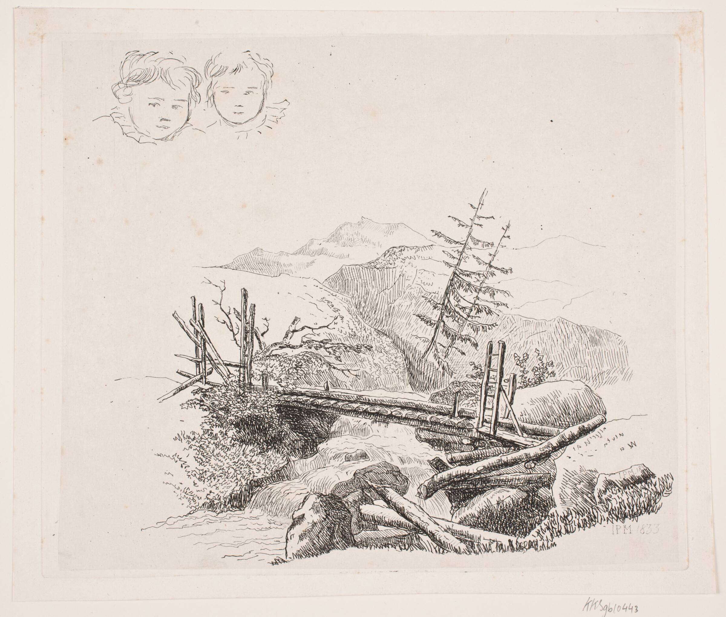 Bjergegn i Tyrol, J.P. Møller, 1833