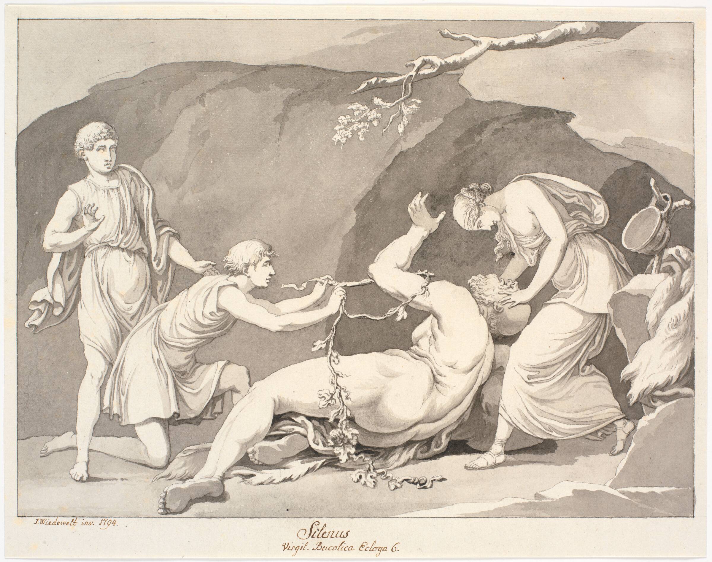 "Silenus/ Virgil. Bucolia Ecloga 6.", Johannes Wiedewelt, 1794