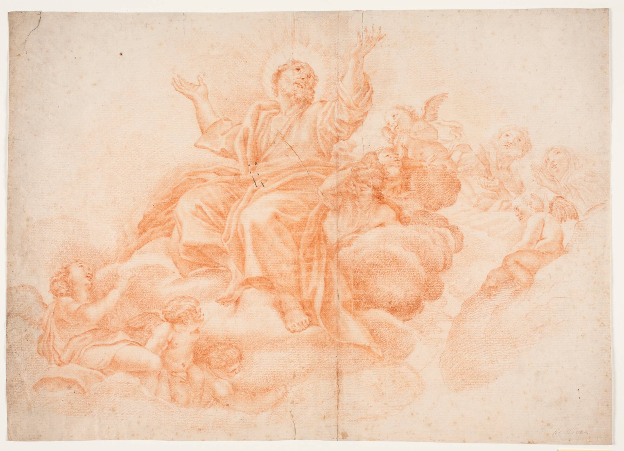 En helgens himmelfart., Hendrik Krock, 1671-1738
