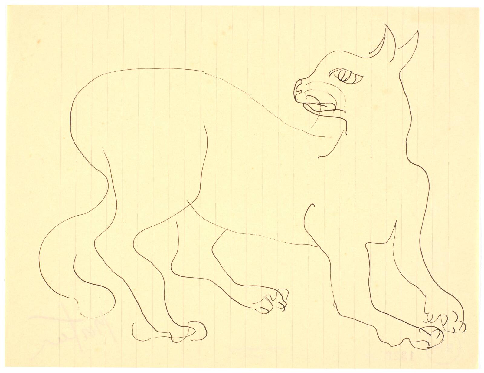 Kattestudie, Richard Mortensen, 1942-1945
