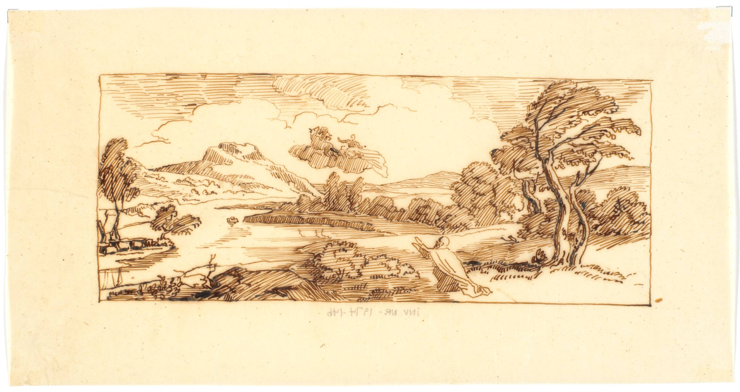 Landskab med bibelsk motiv, Martinus Rørbye, 1803-1848