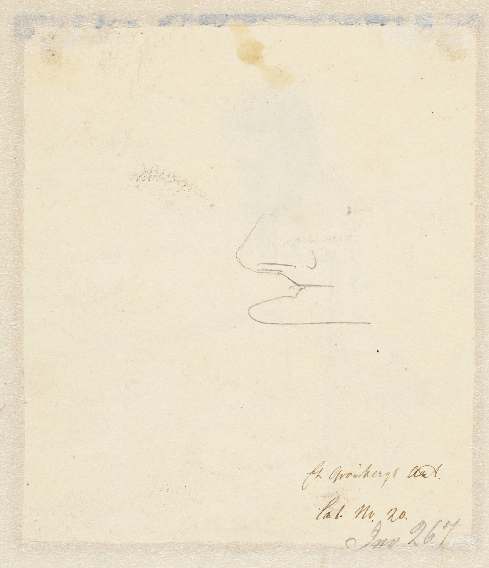 Karikeret profil, Wilhelm Bendz, 1830