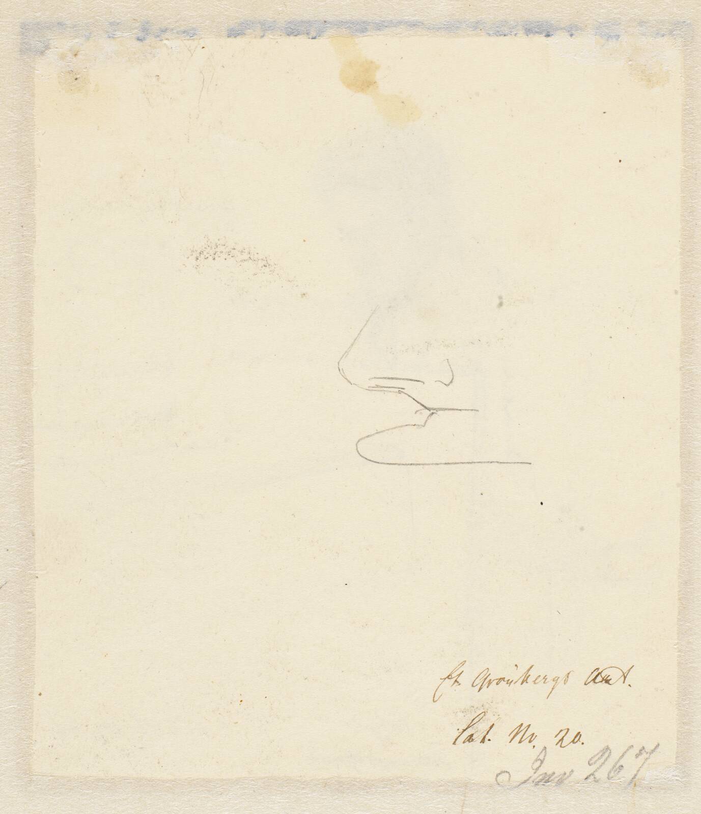 Karikeret profil, by Wilhelm Bendz, 1830