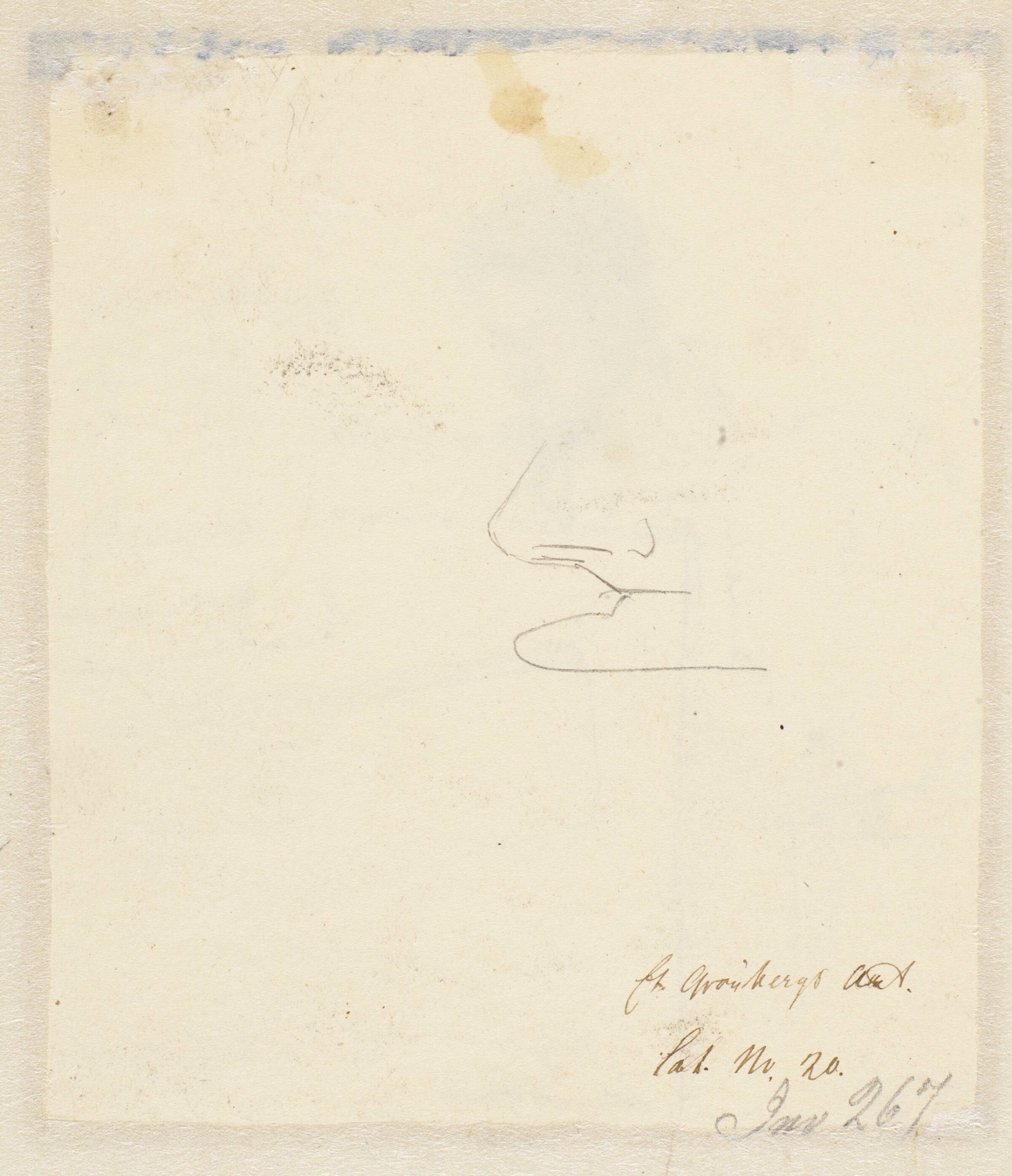 Karikeret profil, Wilhelm Bendz, 1830