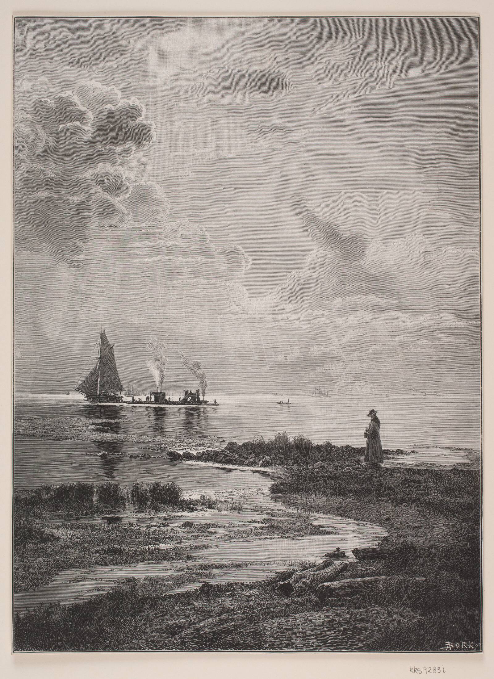 Udsigt fra Strandpromenaden, André Bork, 1886