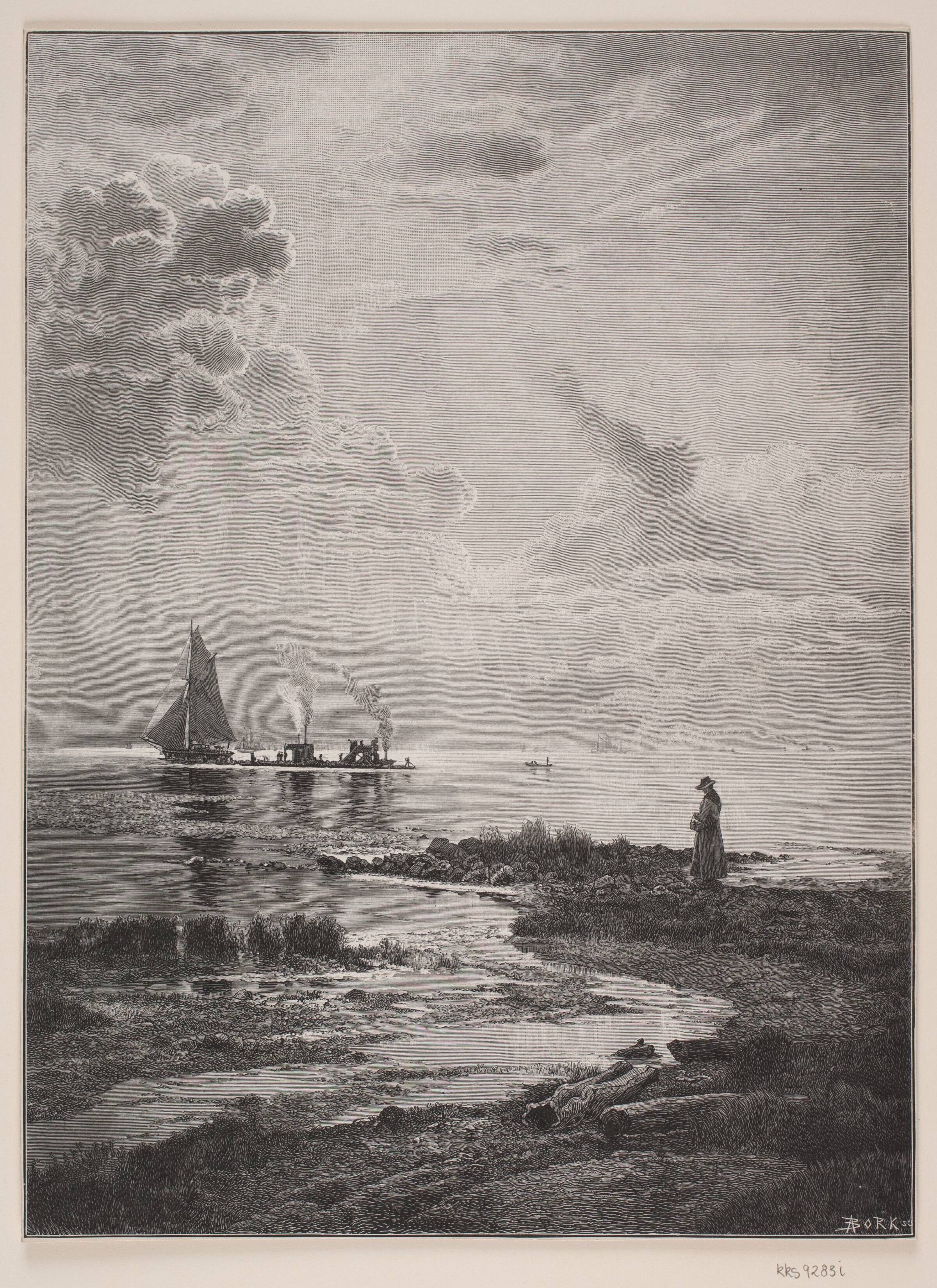 Udsigt fra Strandpromenaden, André Bork, 1886