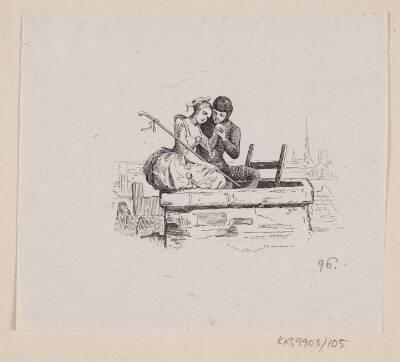 Illustration til "Hyrdinden og Skorsteensfeieren" i H.C. Andersen, "Eventyr og Historier", Bind 2