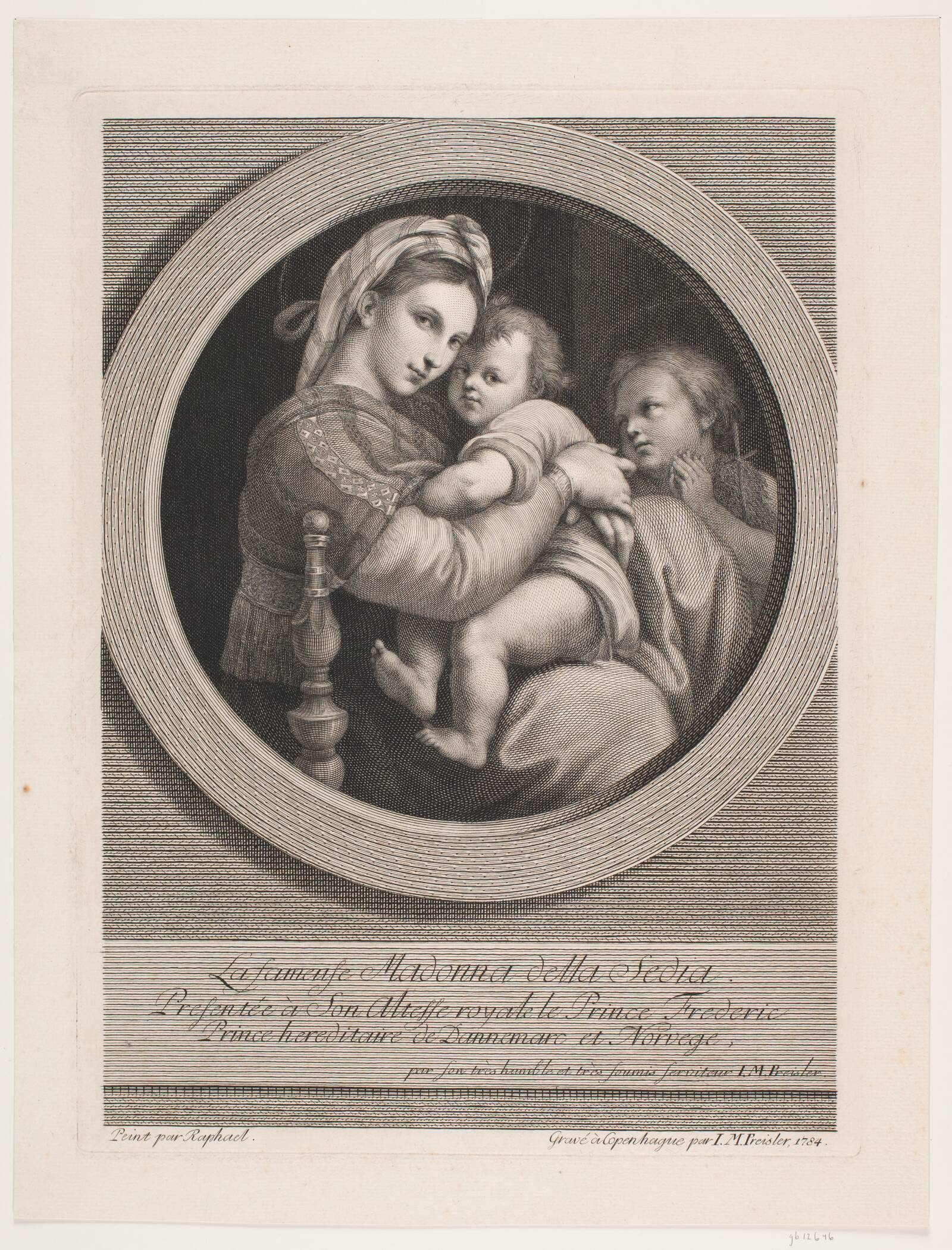 Madonna della Sedia, J.M. Preisler, 1784