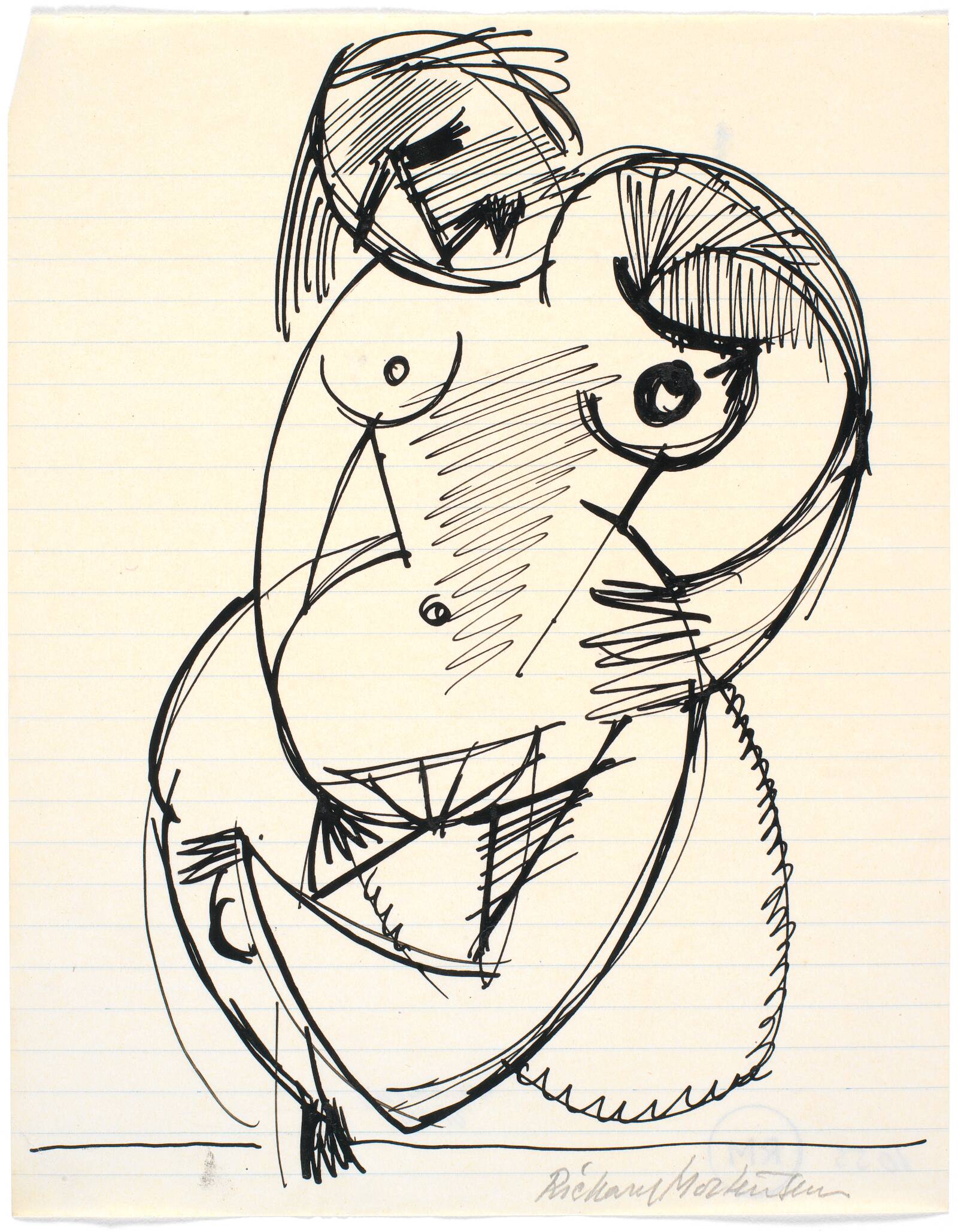 Nøgen kvinde, dansende, Richard Mortensen, 1939-1941