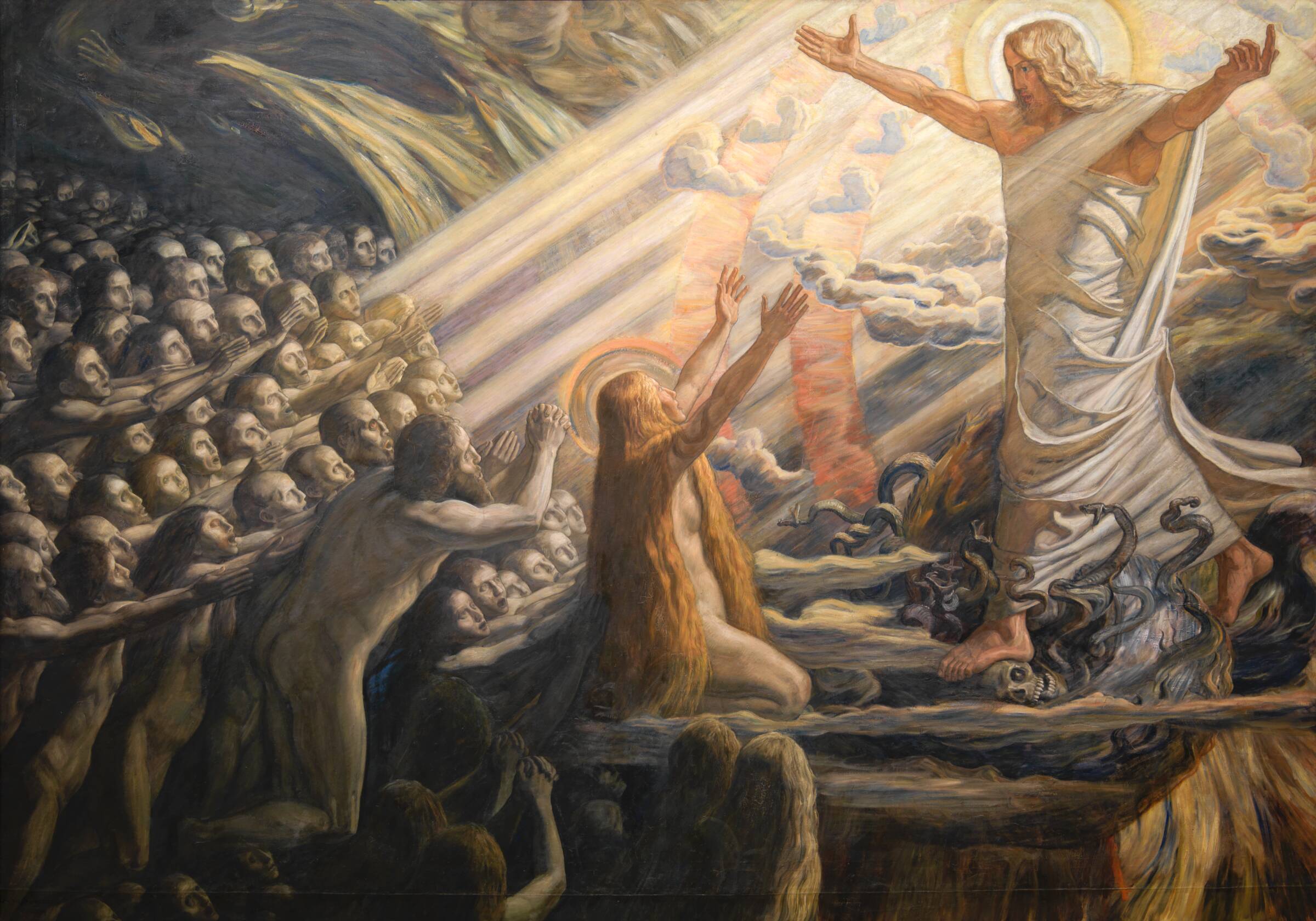 Kristus i de dødes rige, Joakim Skovgaard, 1891-1894