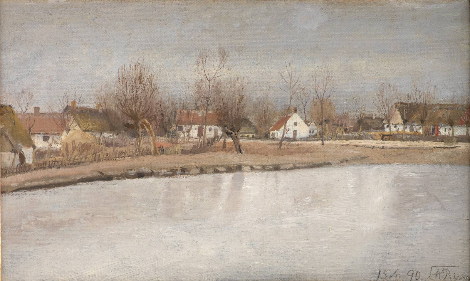 The Village Pond at Ring, Zealand, by L.A. Ring, 1890