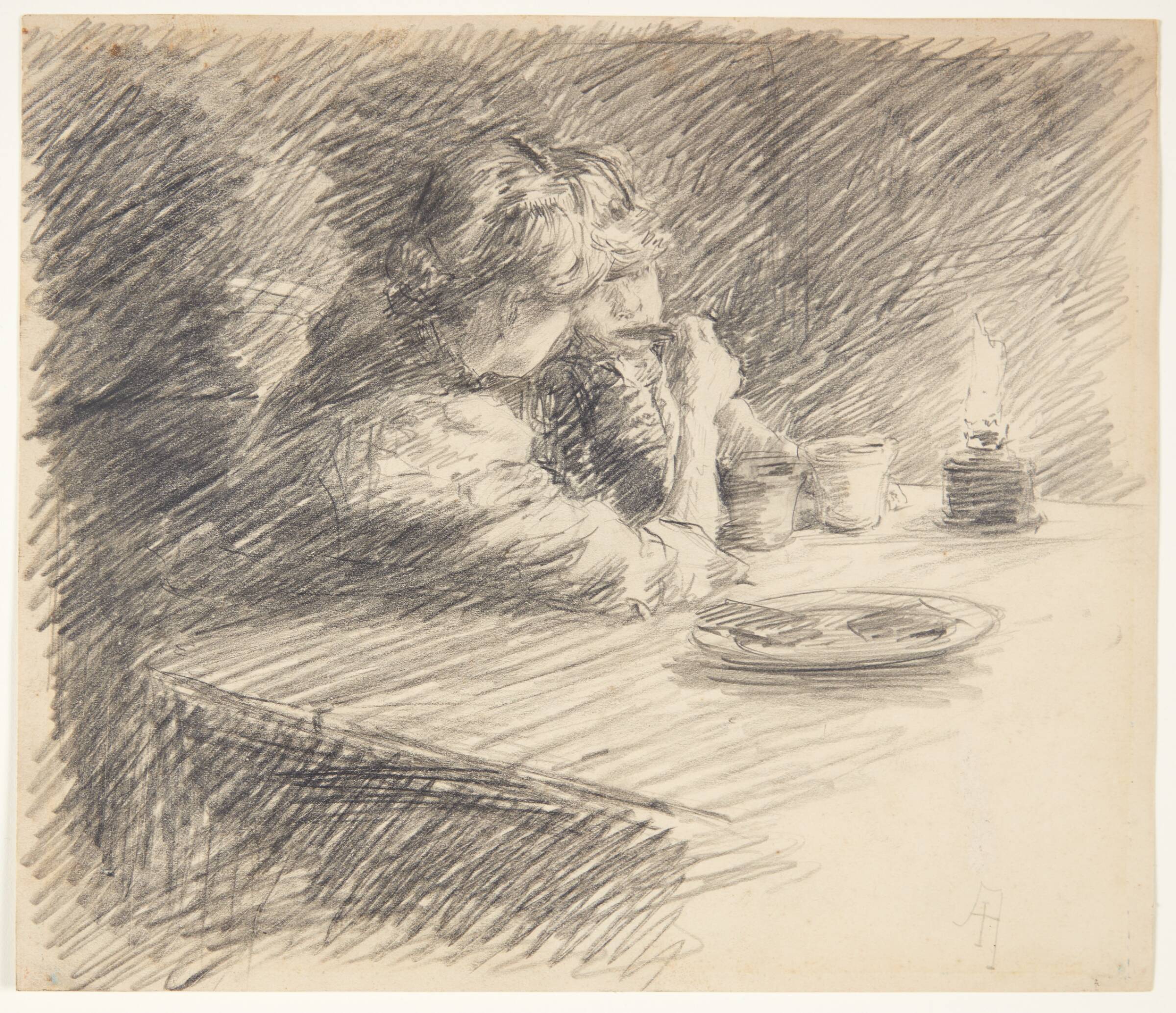Illustration til Christian Engelstoft "Svig og List. En Historie", VI, Aksel Jørgensen, 1908