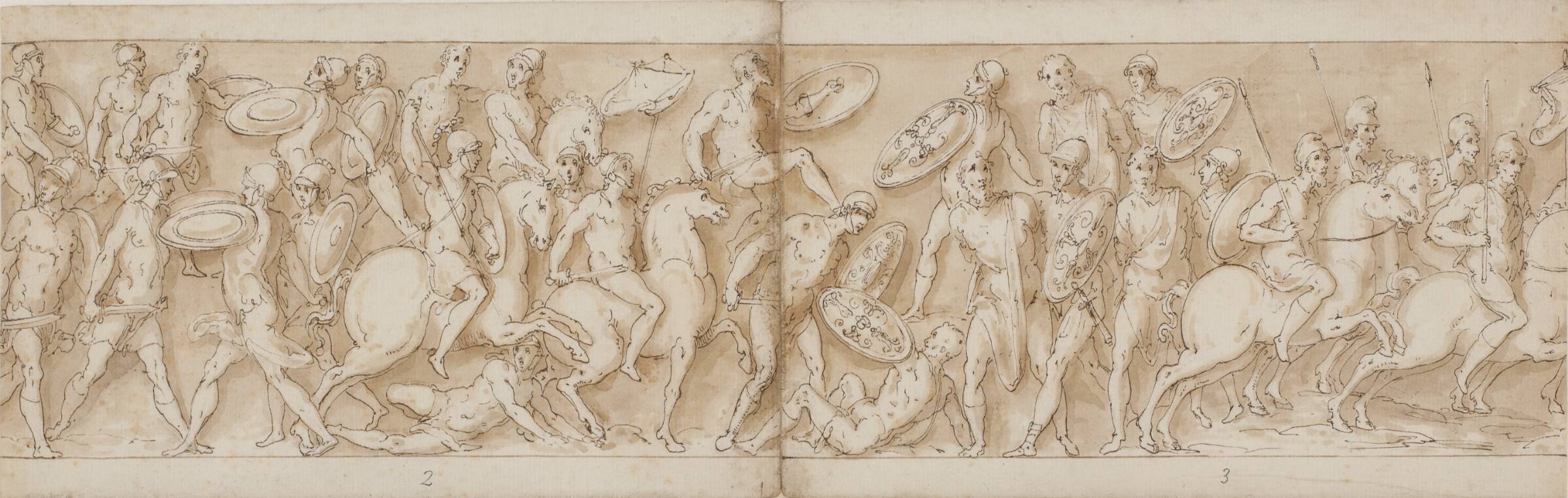 Romersk angreb; barbarernes ledere tages til fange; afmarch til et slag mod sarmaterne, Джованни Гуэрра, 1544-1618
