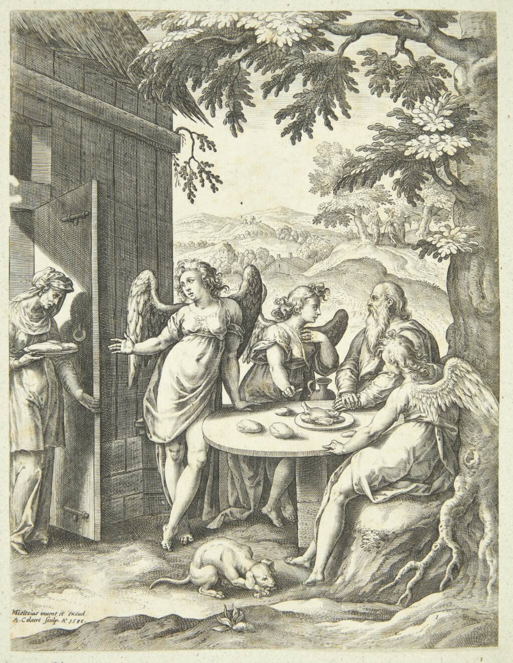 Isaks bebudelse, Adriaen Collaert, 1586