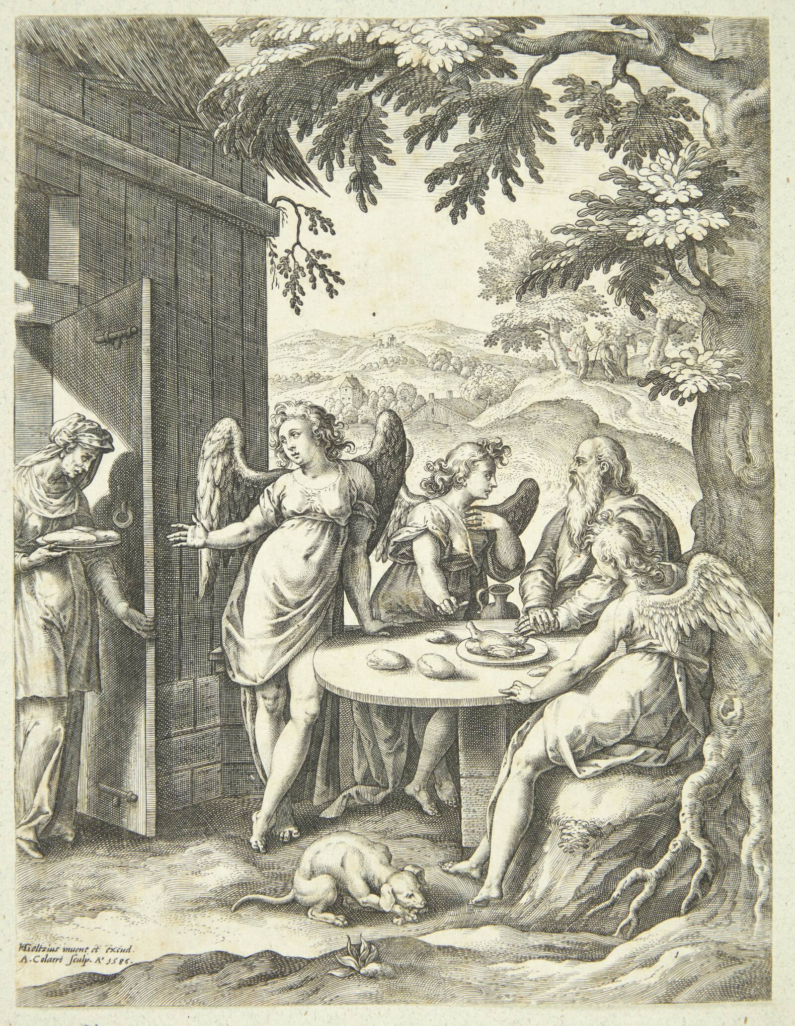 Isaks bebudelse, Adriaen Collaert, 1586