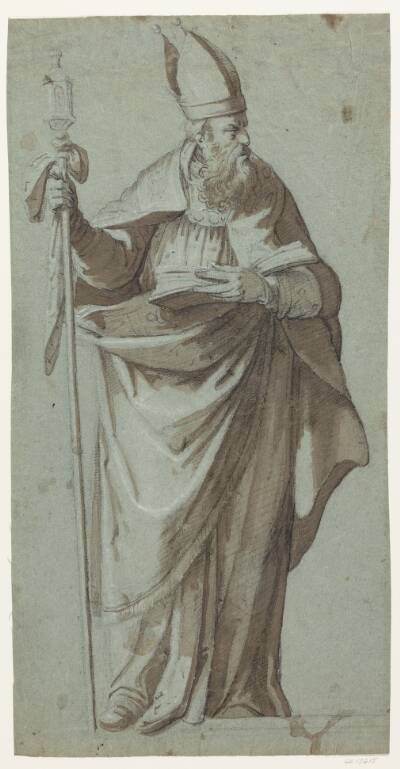 Stående biskop, Sankt Ambrosius eller Sankt Augustin