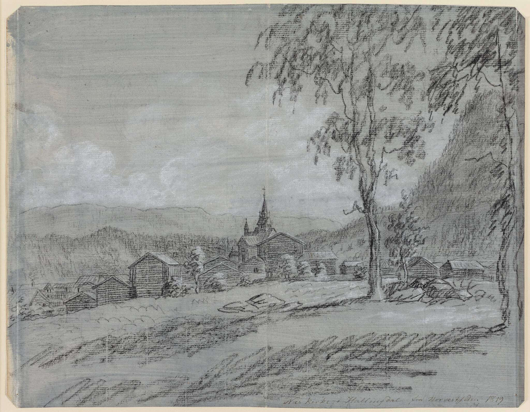 Næs Kirke i Hallingdal, set fra nordvest