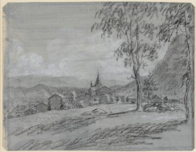 Næs Kirke i Hallingdal, set fra nordvest