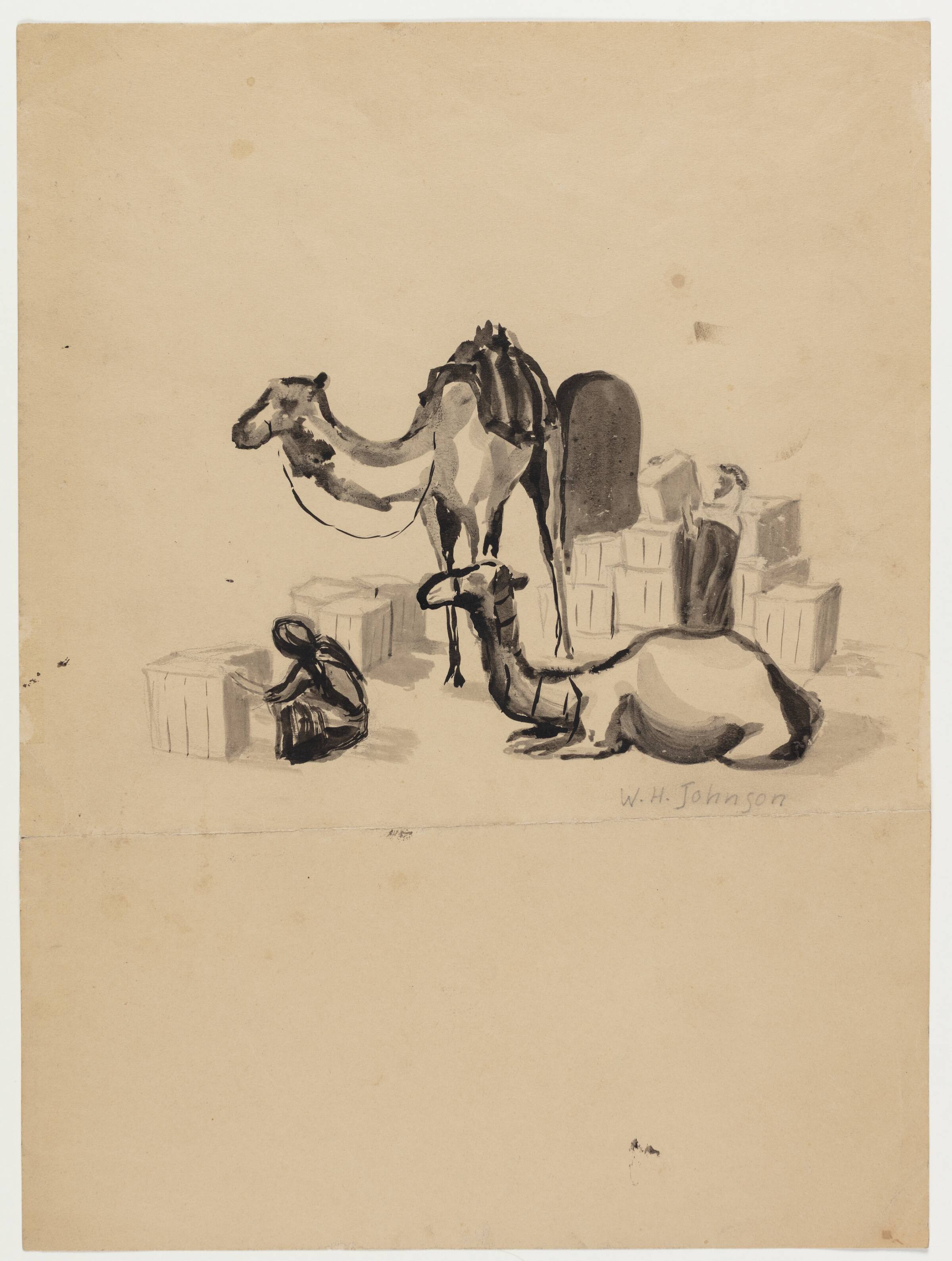 Scene med kameler, Tunesien, Johnson, William H., 1932