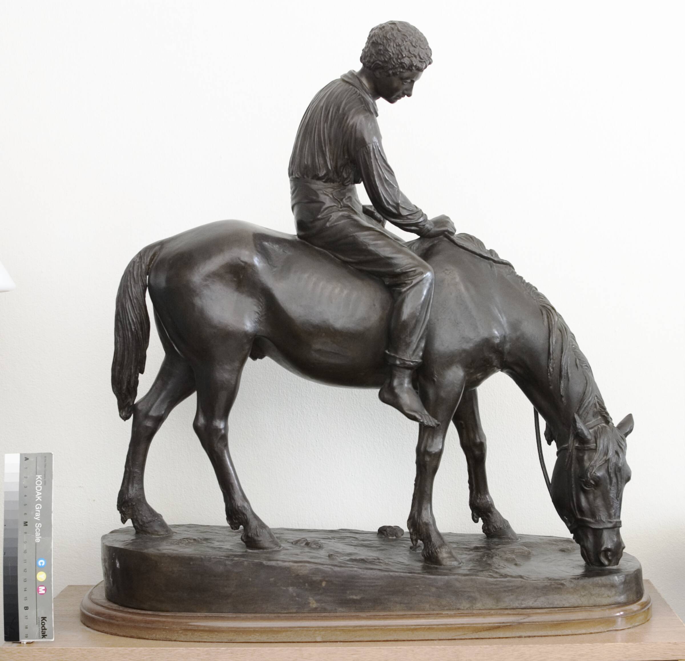 En karl, der rider en hest til vands, Georg Christian Freund, 1853