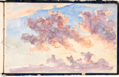 Skystudie. En solnedgangshimmel