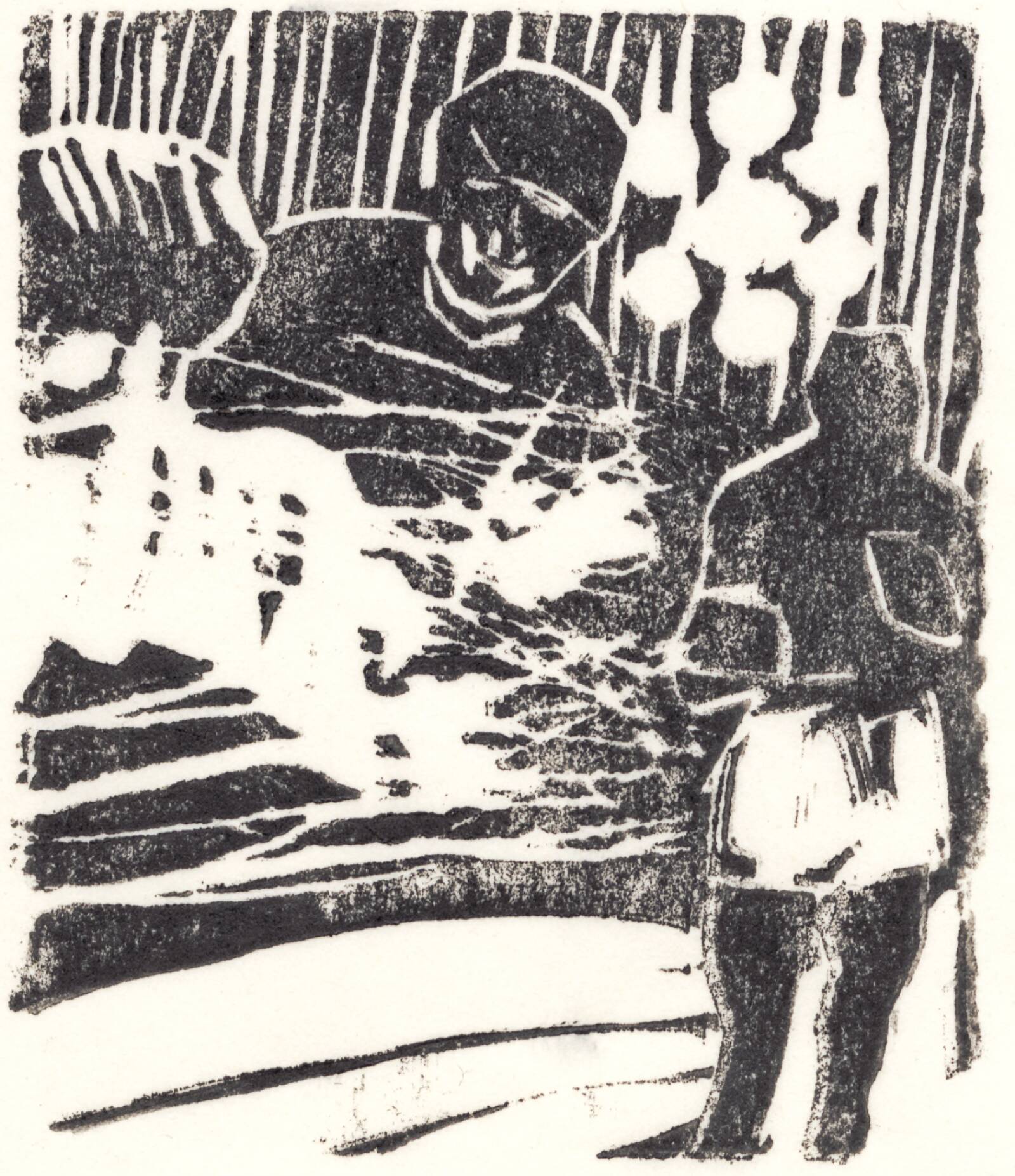 Uden dame, Per Kirkeby, 1964