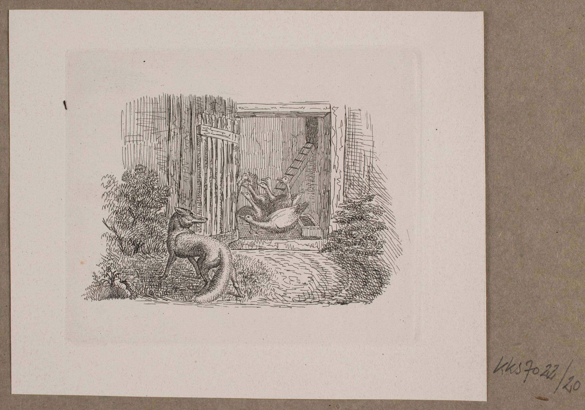 Illustration til O. Specter, "Fabler for Børn", Vilhelm Kyhn, 1838