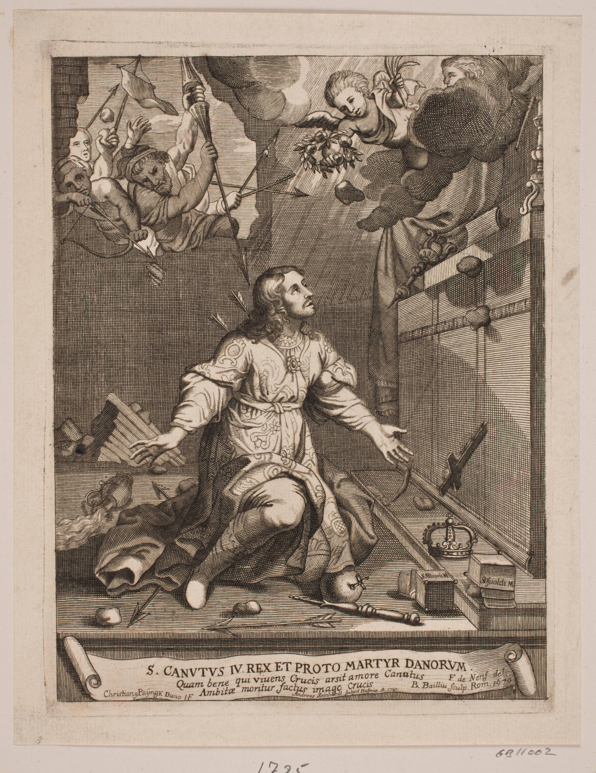 Knud den Helliges martyrdød, Andreas Reinhardt, 1725