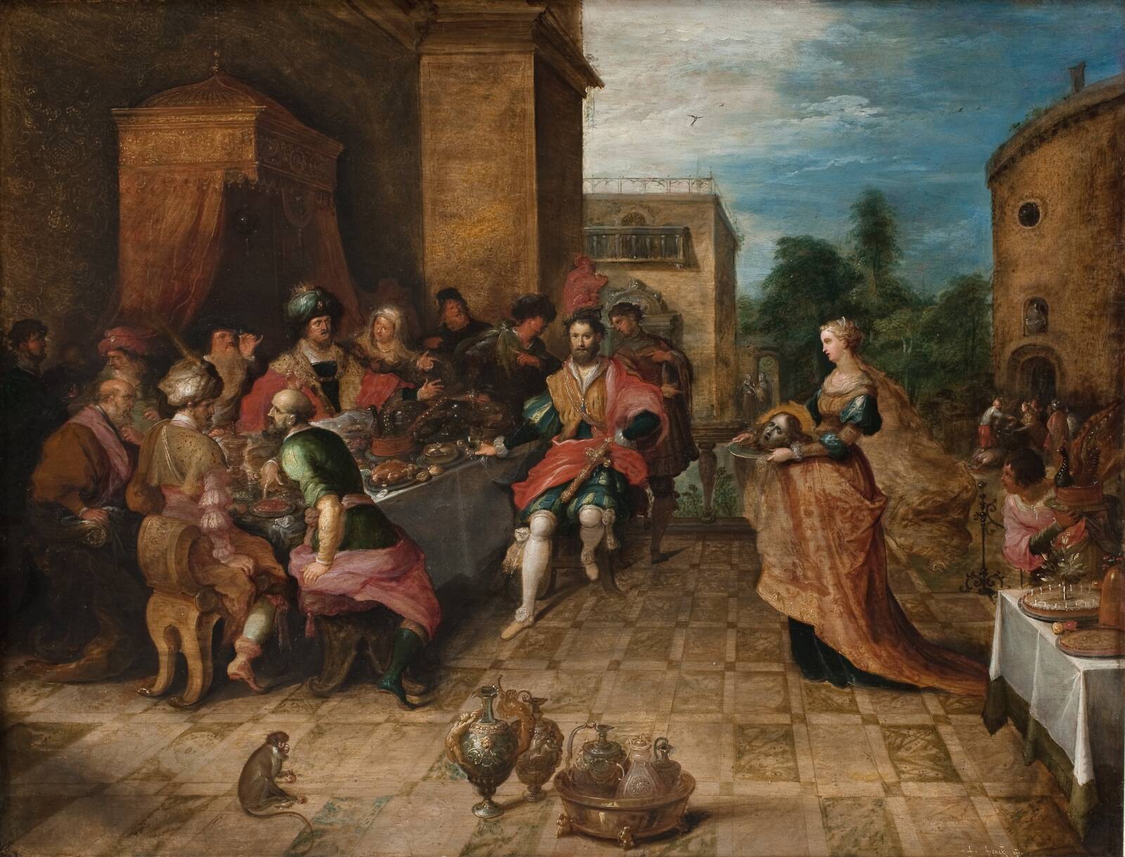 The Banquet of Herod. Salome Presents the Head of John the Baptist, by Frans Francken (II), 1623-1626