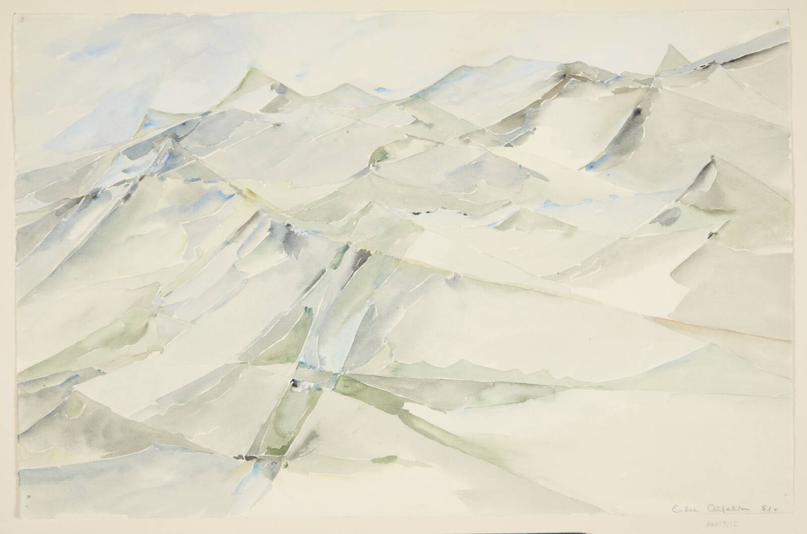 Bjergsletten, Else Alfelt, 1950-1951
