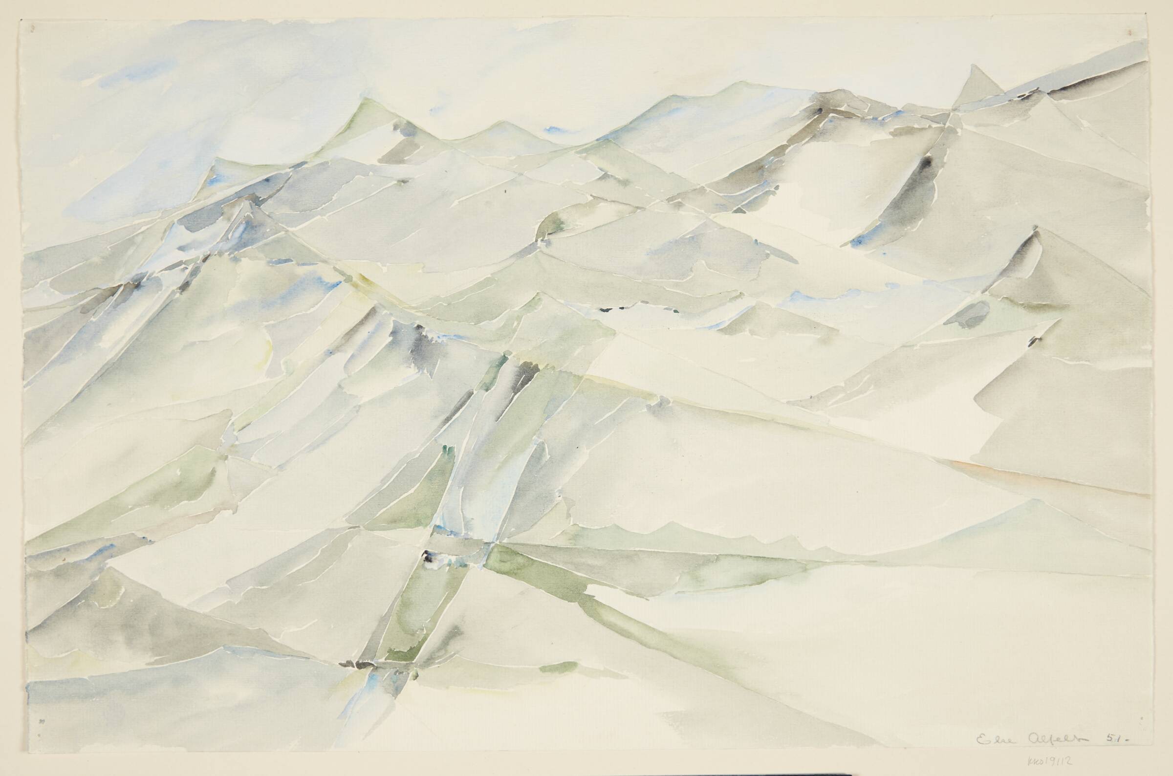 Bjergsletten, Else Alfelt, 1950-1951