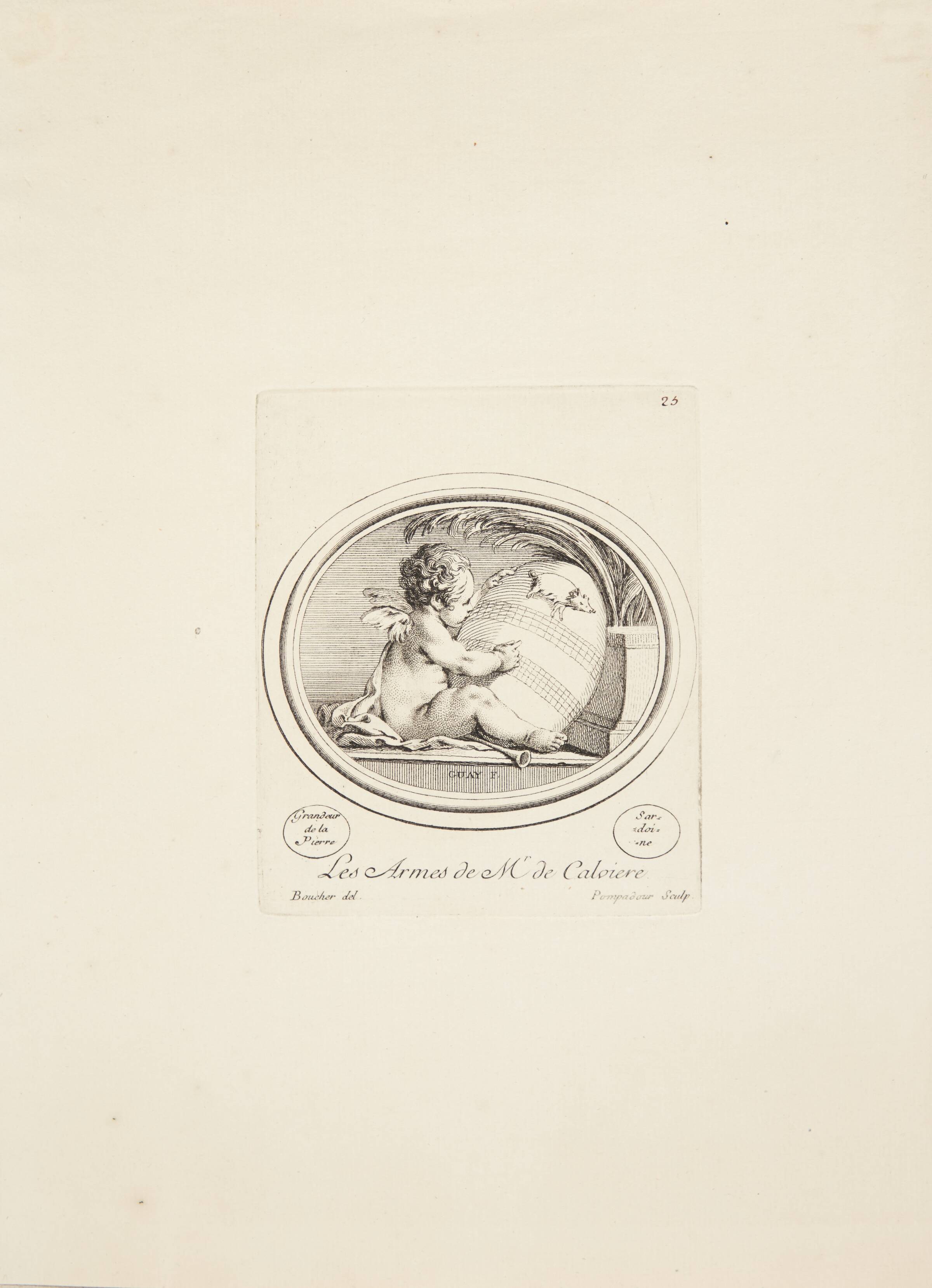 M. de Calvieres våbenskjold, Madame de Pompadour, 1753-1757