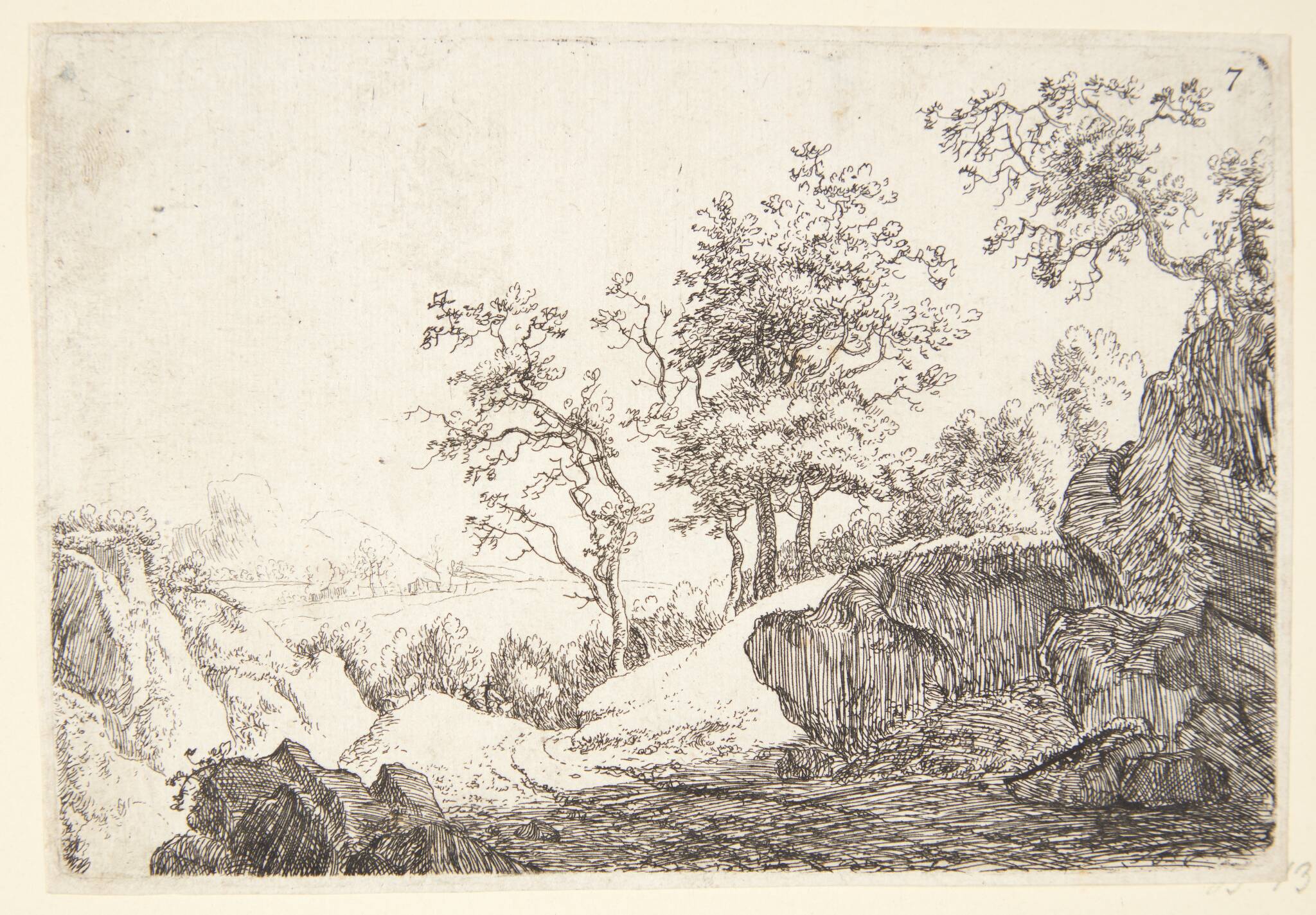 Hulvej i et klippelandskab