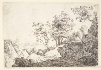 Hulvej i et klippelandskab